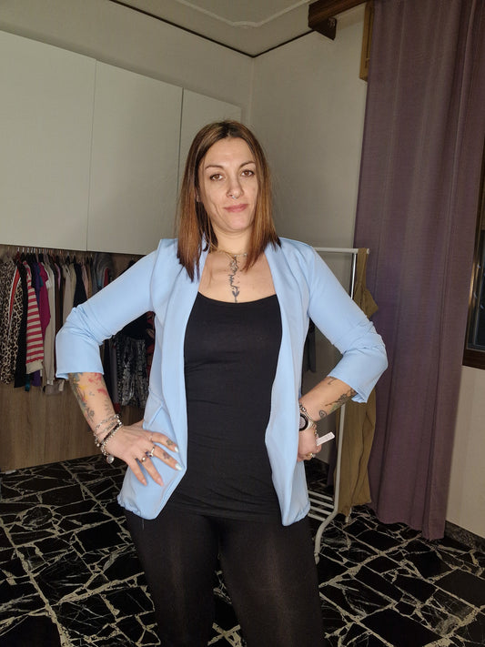 giacca maniche arricciate