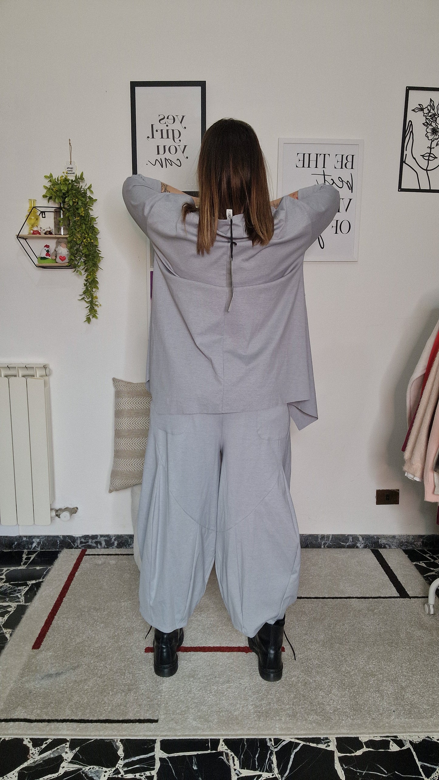 Pantalone Oversize Zefiro – Pearl Grey Edition (Linea 158)