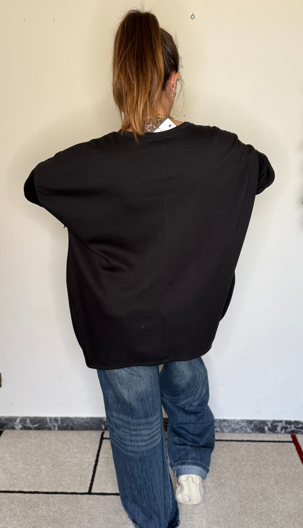 Maxi Pullover Over con zip laterale