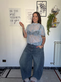 T-shirt in Pizzo Trasparente Curvy