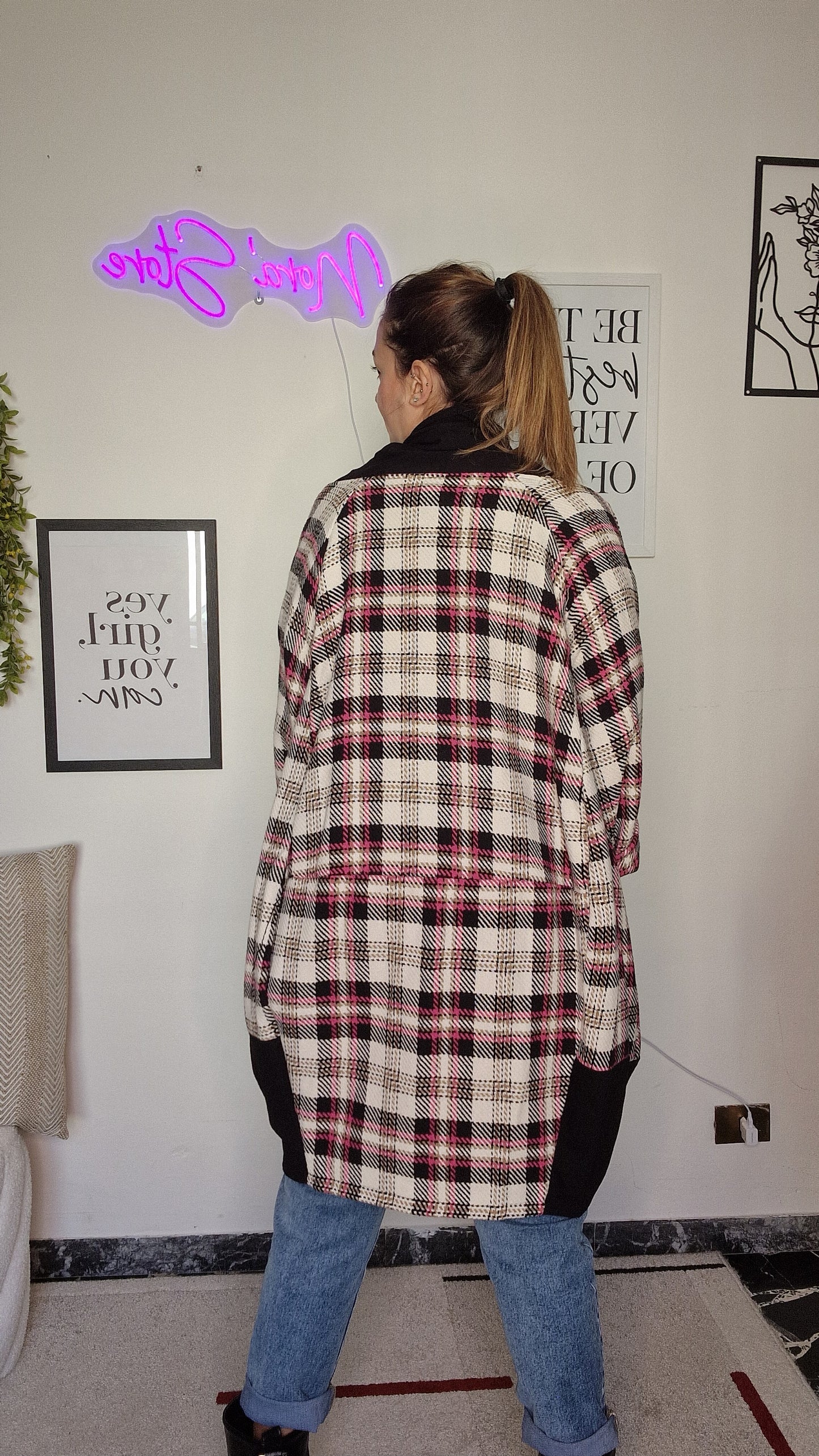 Cardigan Lungo Oversize a Fantasia