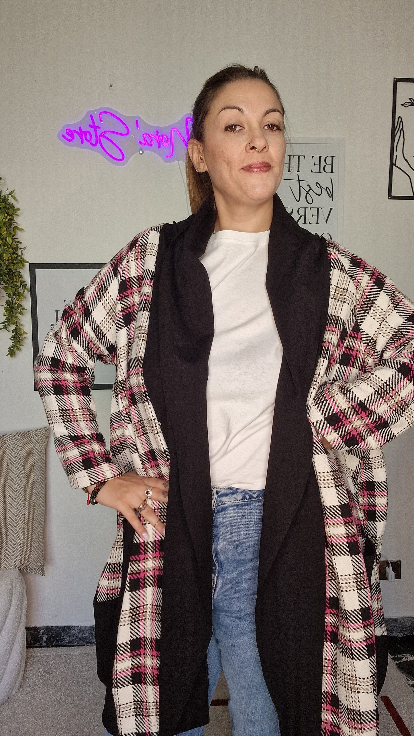 Cardigan Lungo Oversize a Fantasia