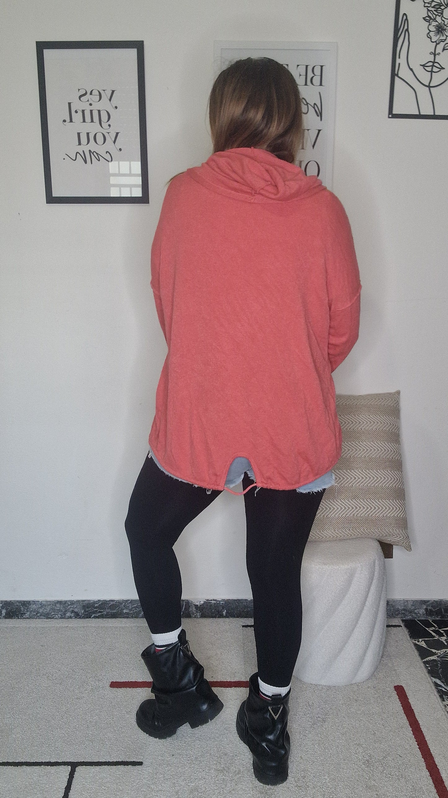 Cardigan Over con Cappuccio