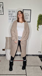 Maxi Cardigan Claudia- Lavorazione a Treccia