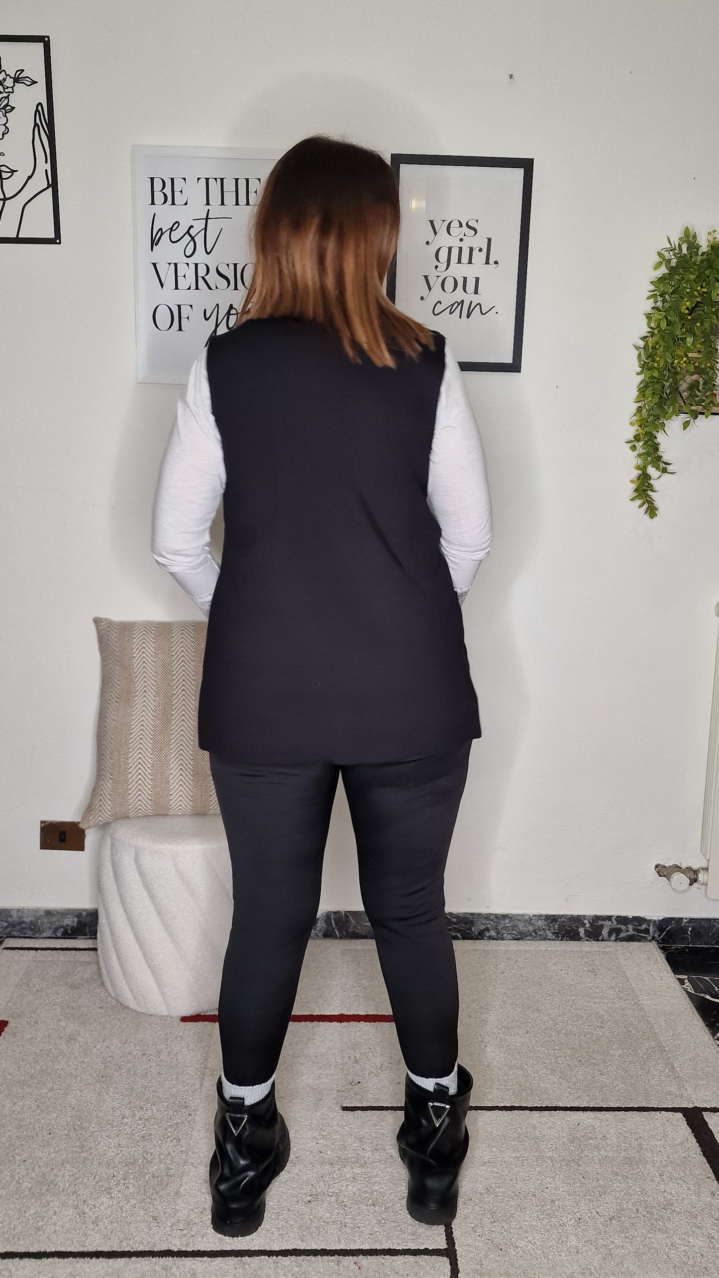 Gilet "GRETA" Lungo con Tasche - Layering Essenziale