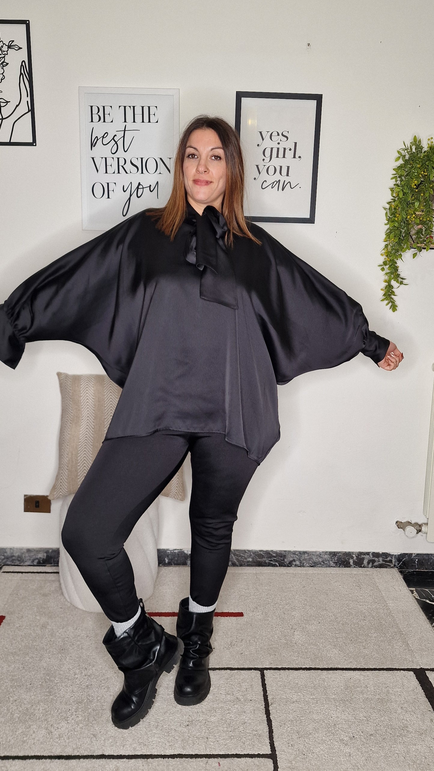 Blusa Oversize Pipistrello