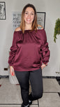 Blusa "VIOLA" Spalle Scoperte Effetto Seta