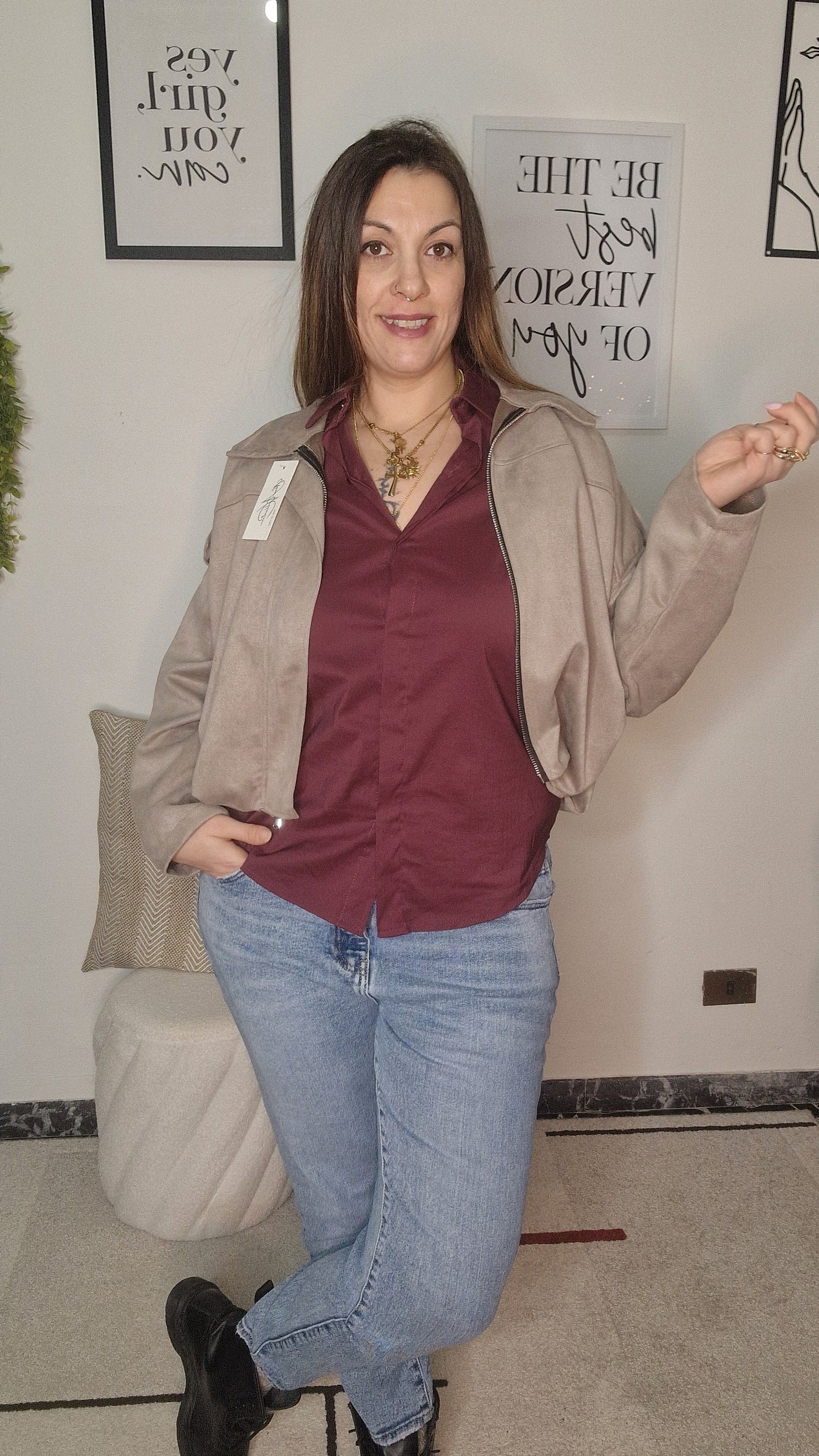 Giacca Suede Minerva