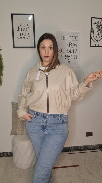 Giacca ecopelle Miss Content