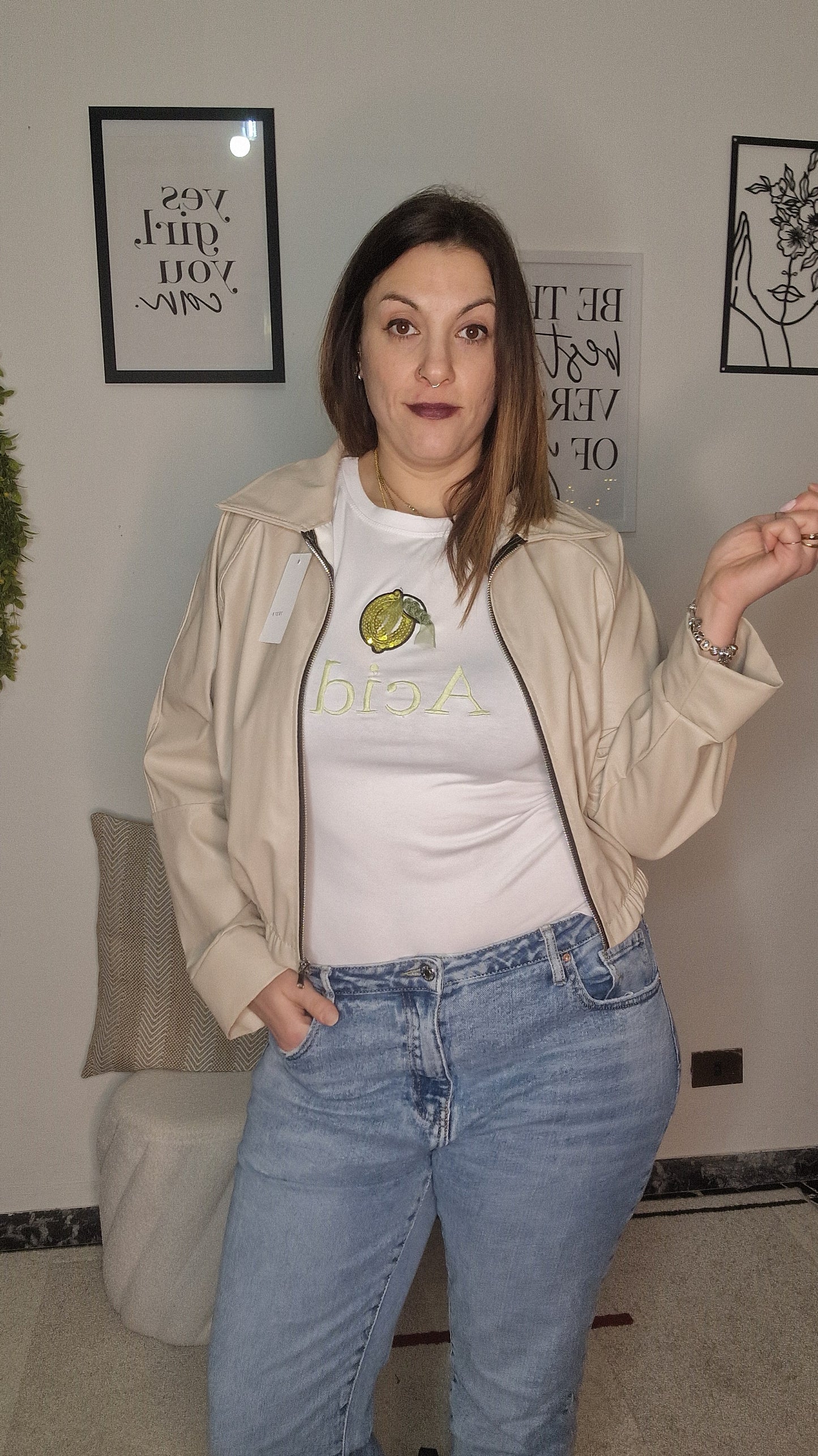 Giacca ecopelle Miss Content