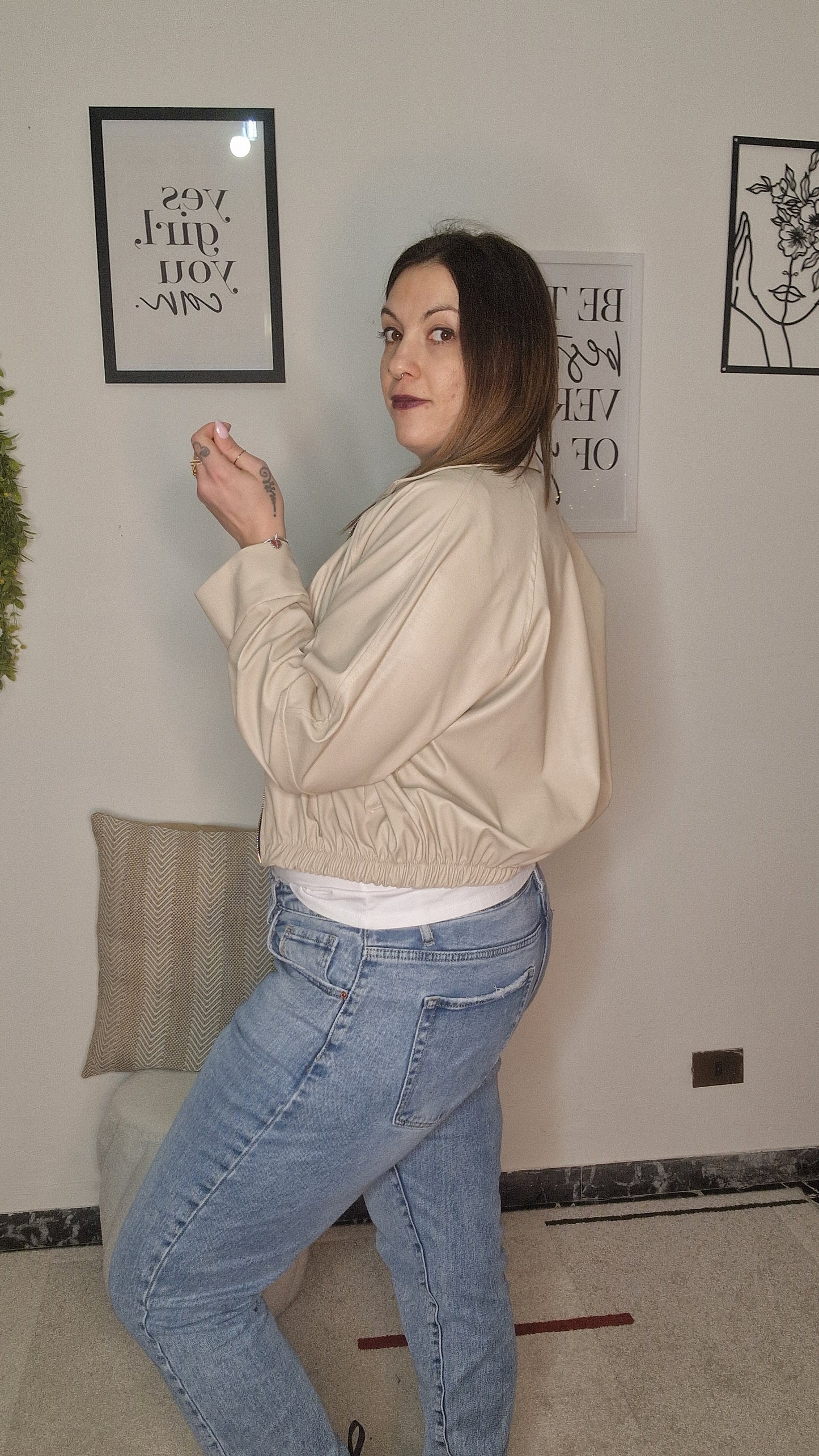 Giacca ecopelle Miss Content