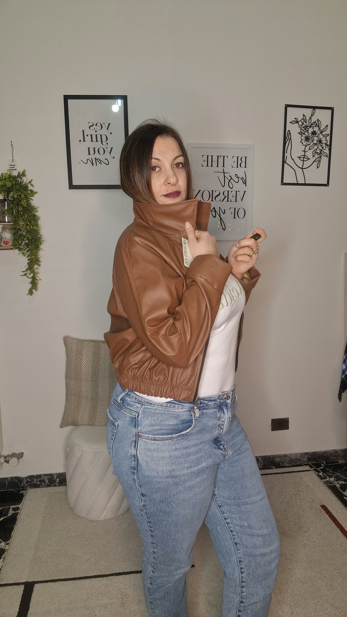 Giacca ecopelle Miss Content