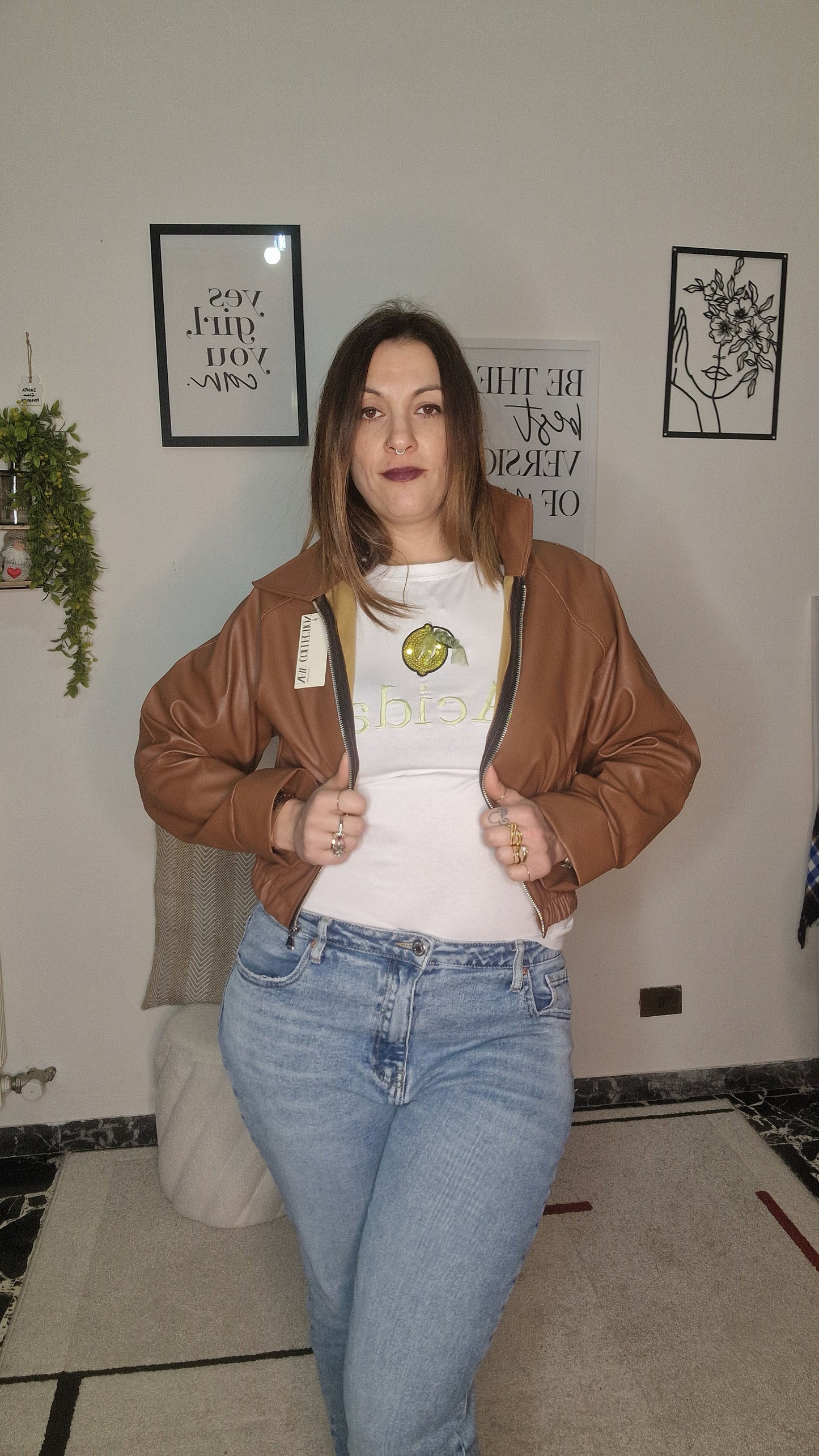 Giacca ecopelle Miss Content