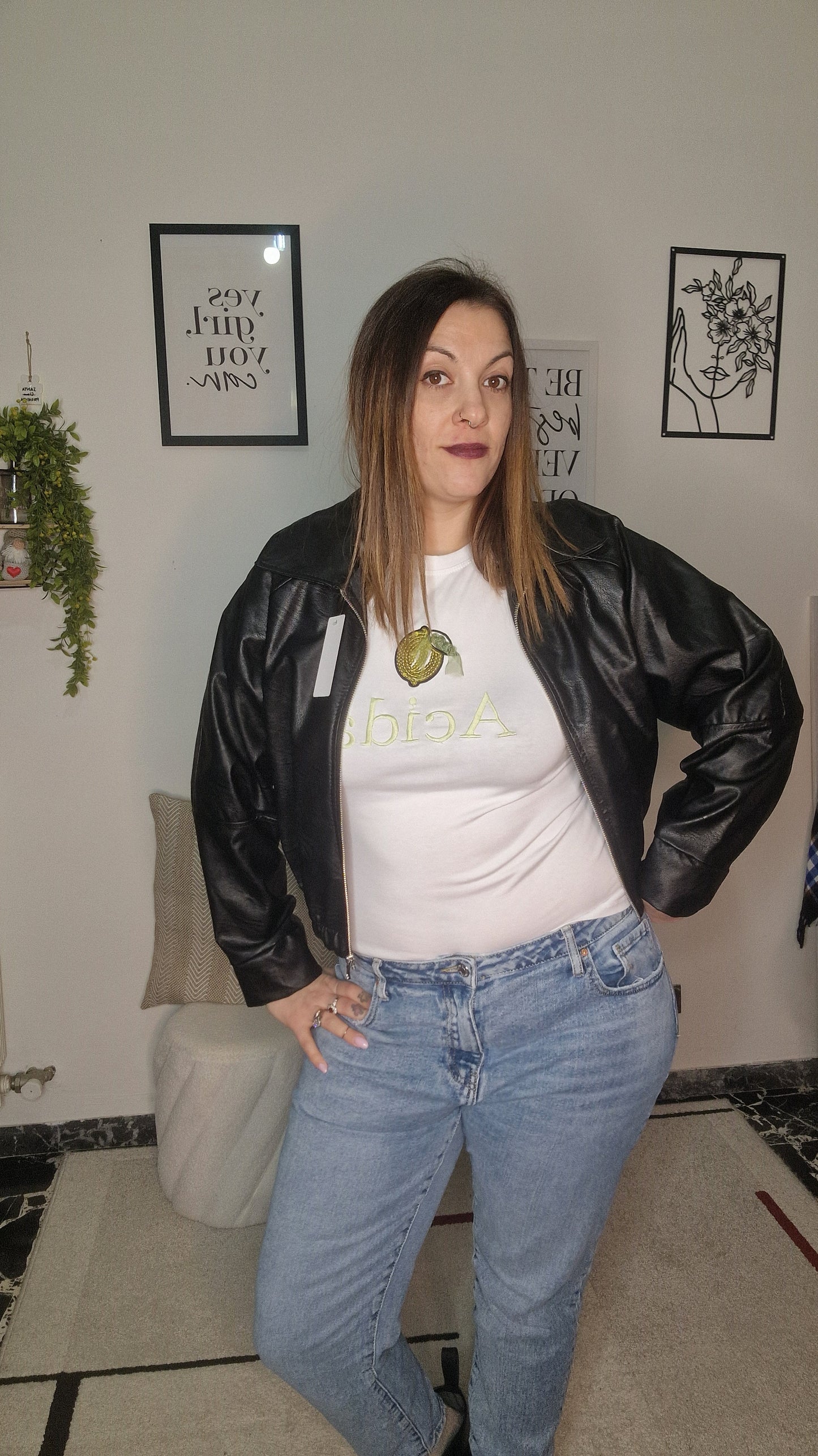 Giacca ecopelle Miss Content