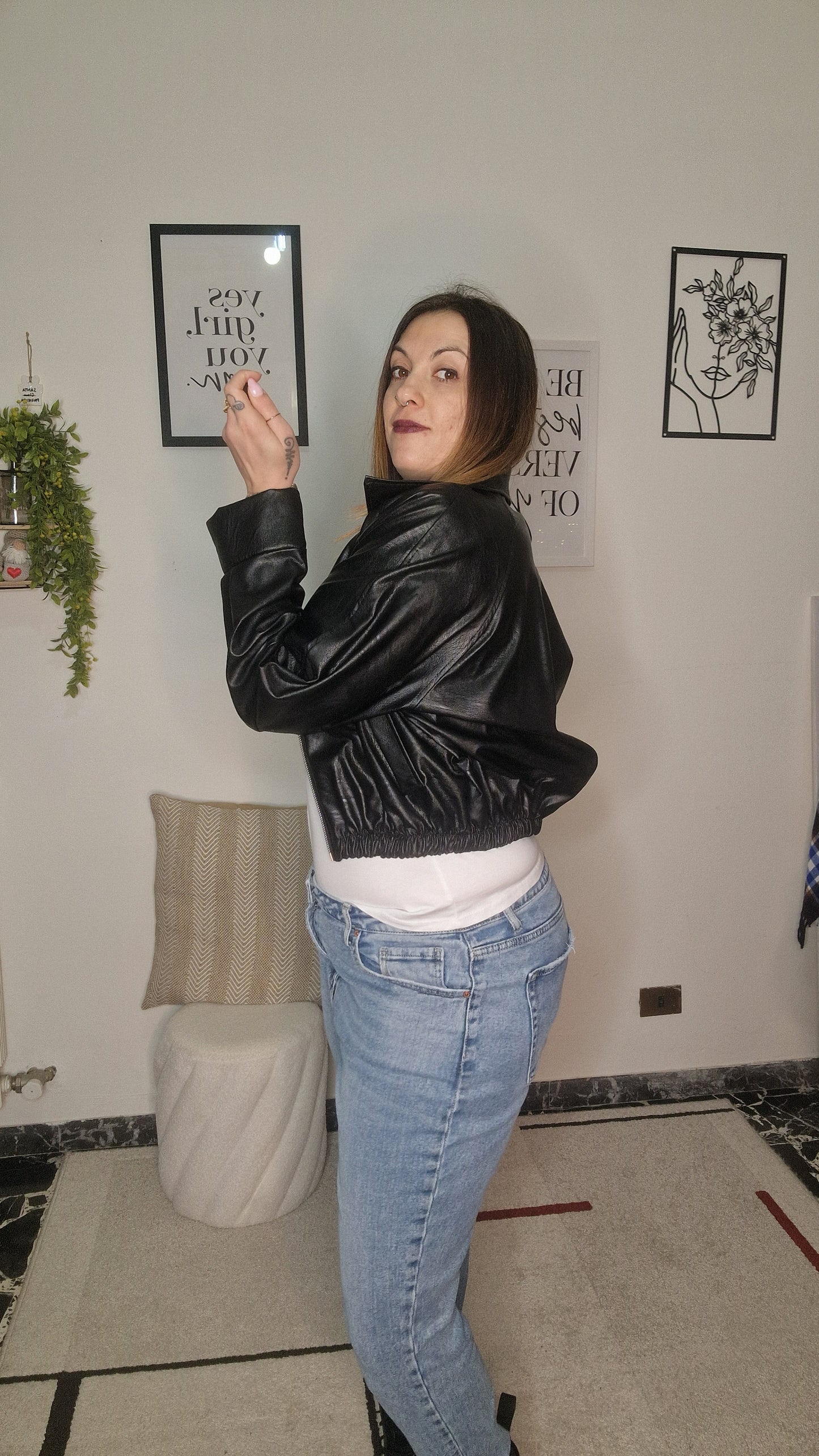 Giacca ecopelle Miss Content