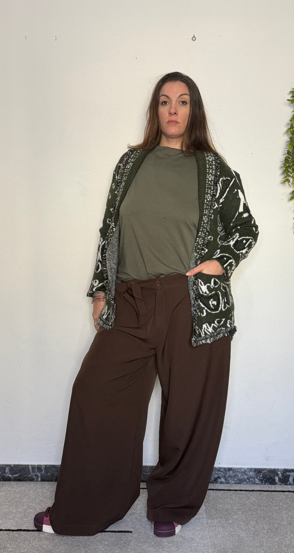 Cardigan "Indianino Folk" con Frange & Cintura