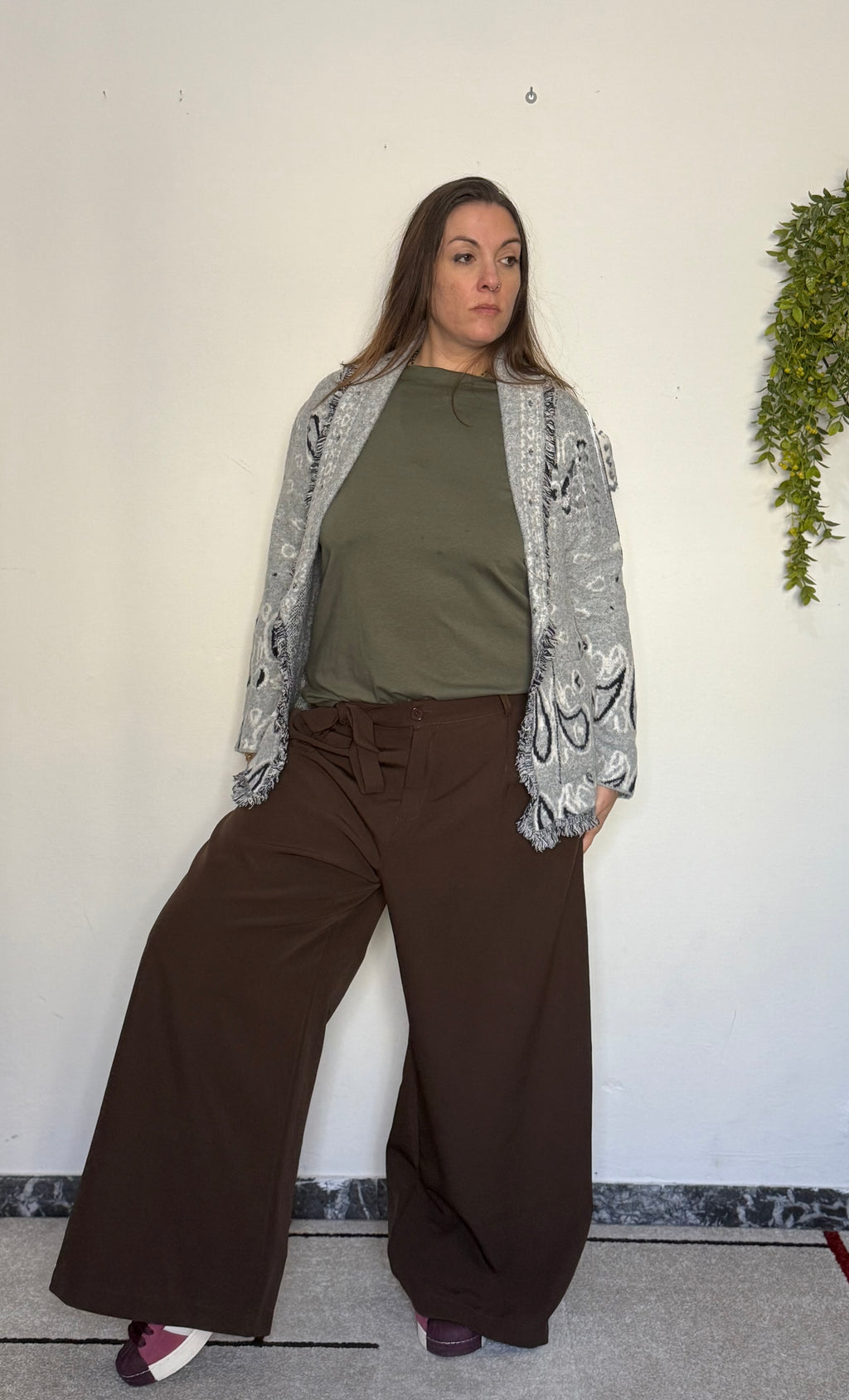 Cardigan "Indianino Folk" con Frange & Cintura