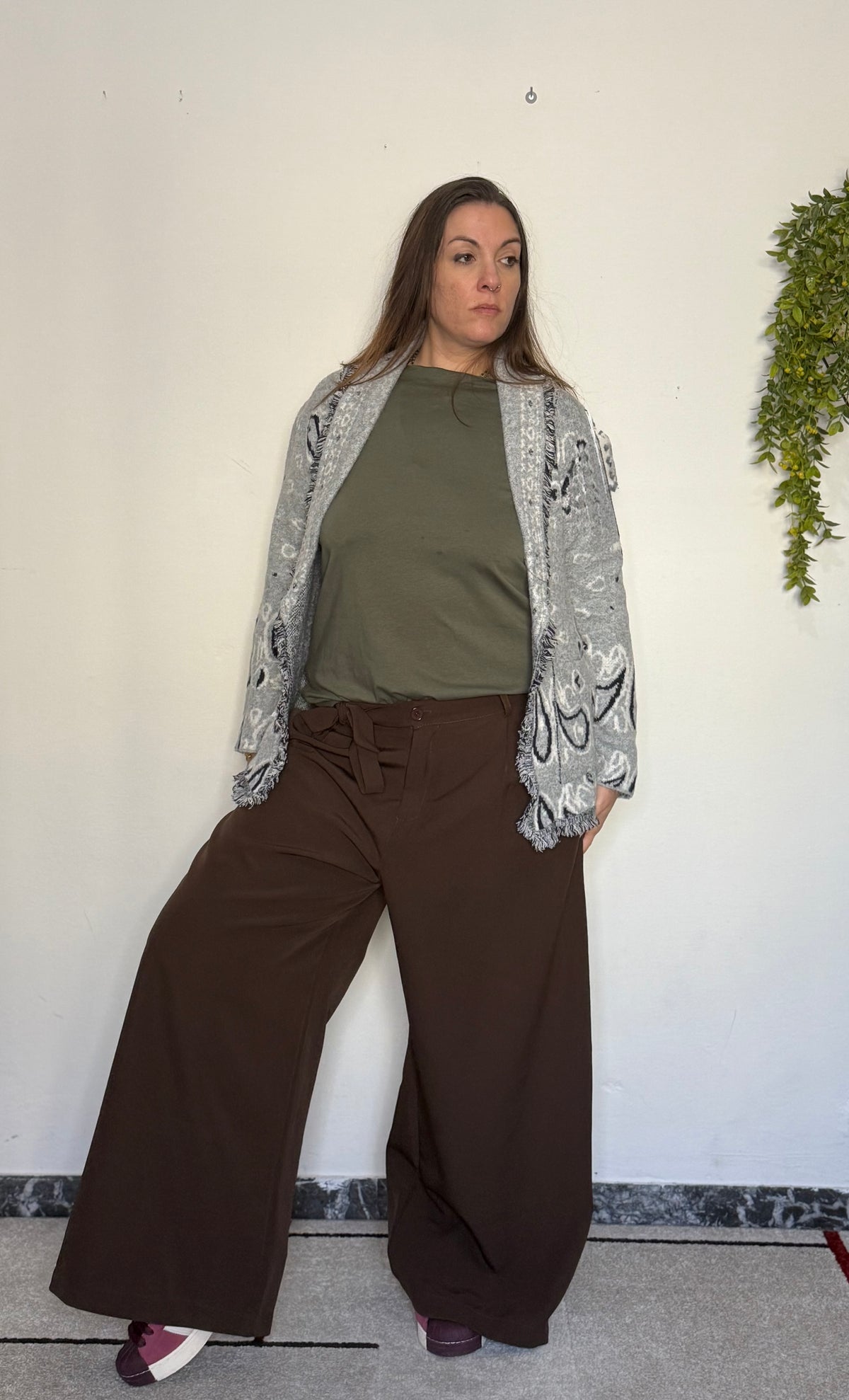 Cardigan "Indianino Folk" con Frange & Cintura
