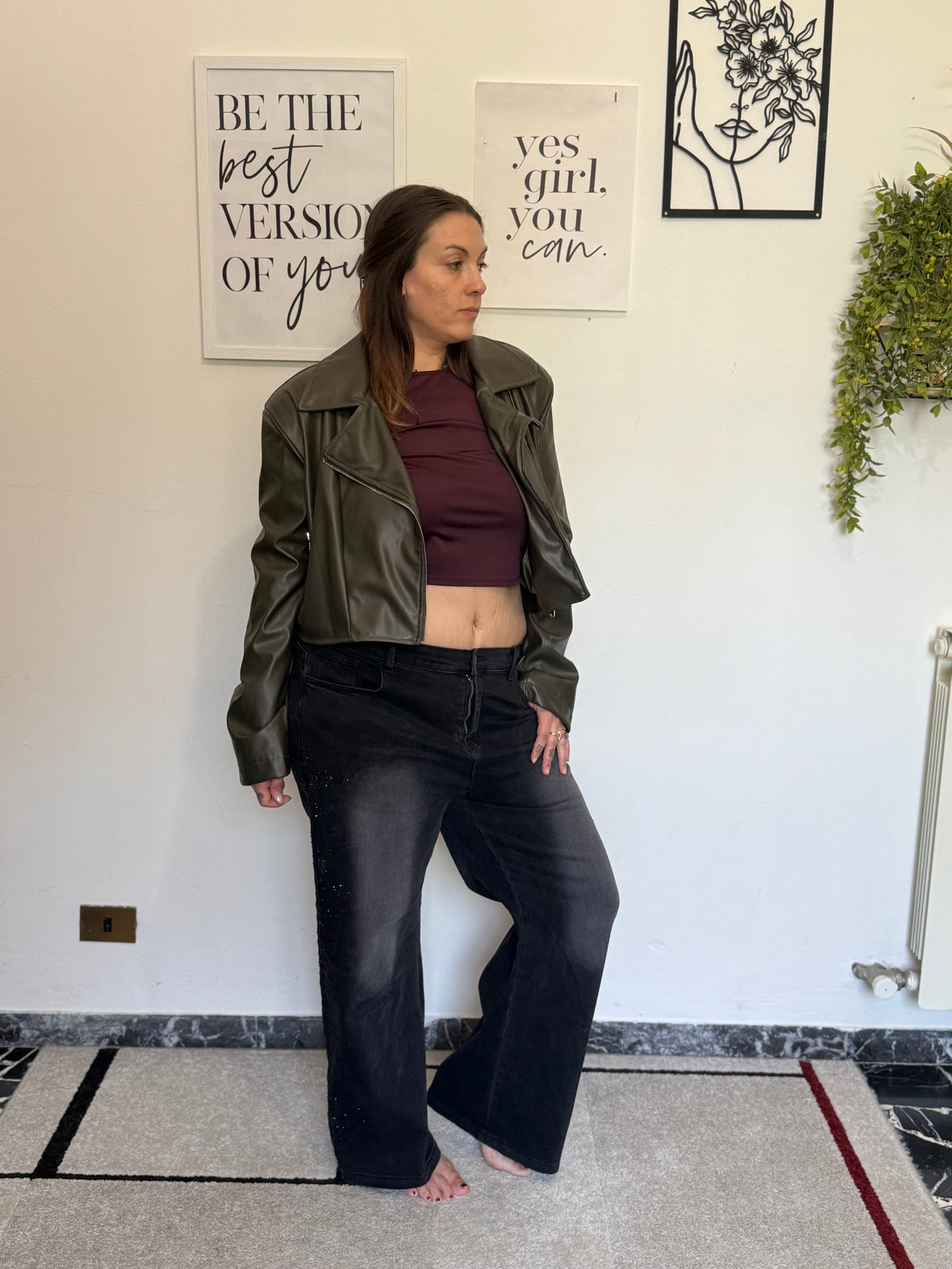 GIACCA BIKER IN ECOPELLE CURVY
