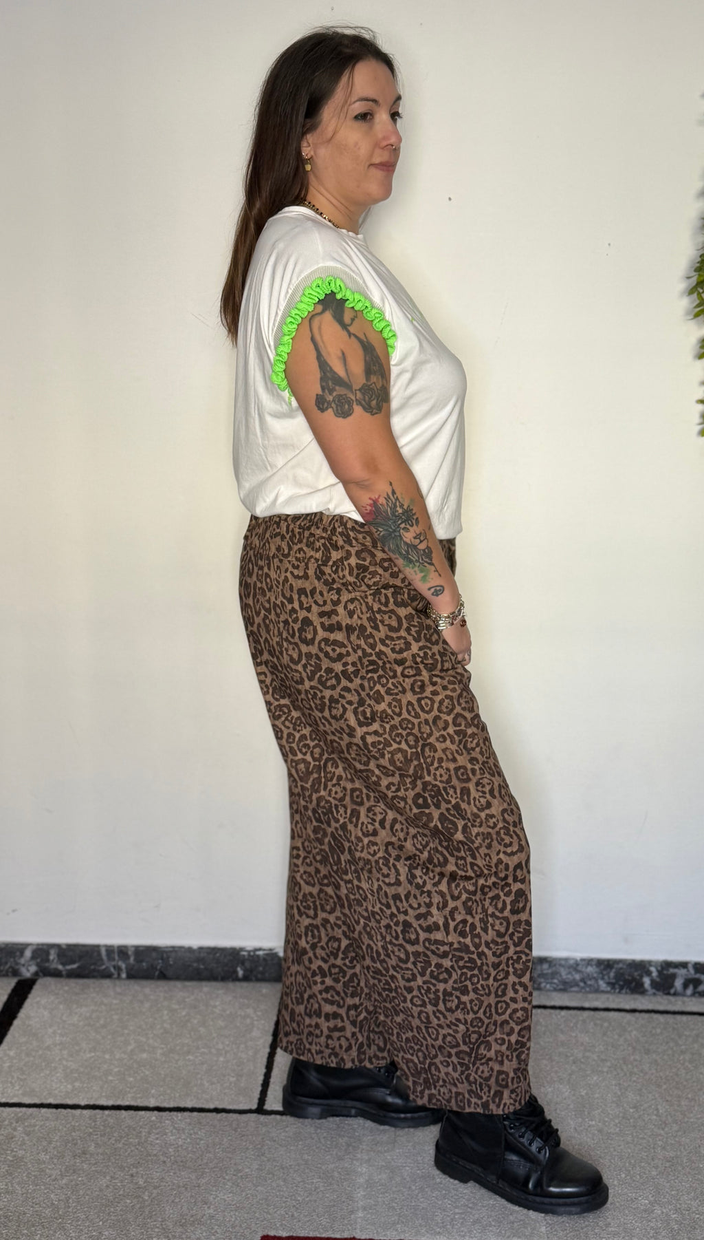 Pantalone Over "Grinta" Taglio Balloon (leopardato/mlitare)