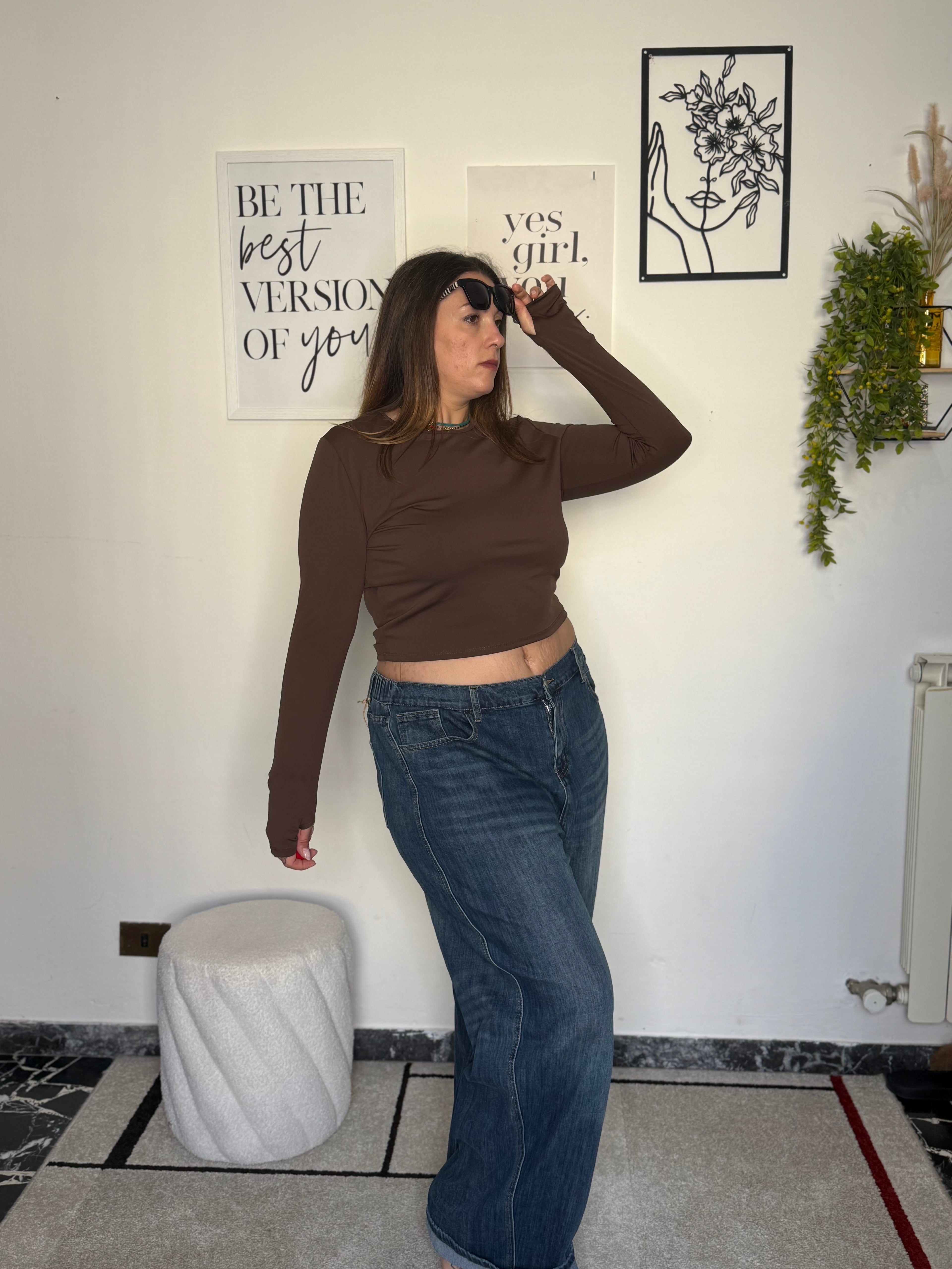 Maglia Basic con Foro per il Pollice