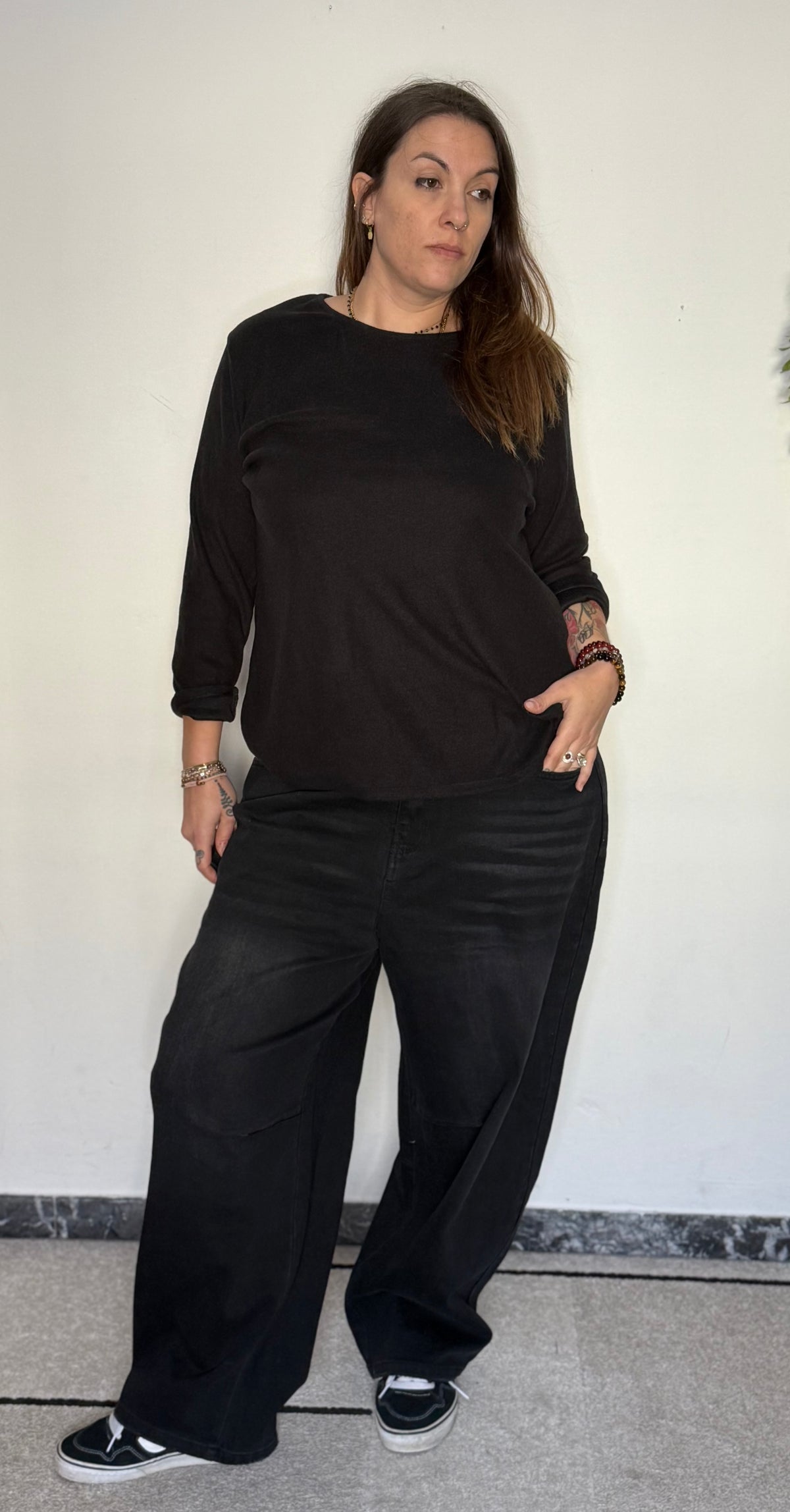 Maglia Over "Abbraccio" in Viscosa con Collana Inclusa