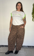 Pantalone Over "Grinta" Taglio Balloon (leopardato/mlitare)