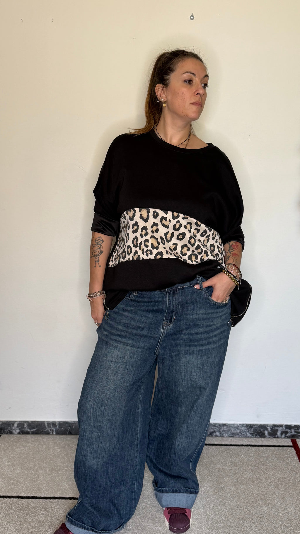 Maxi Pullover Over con zip laterale