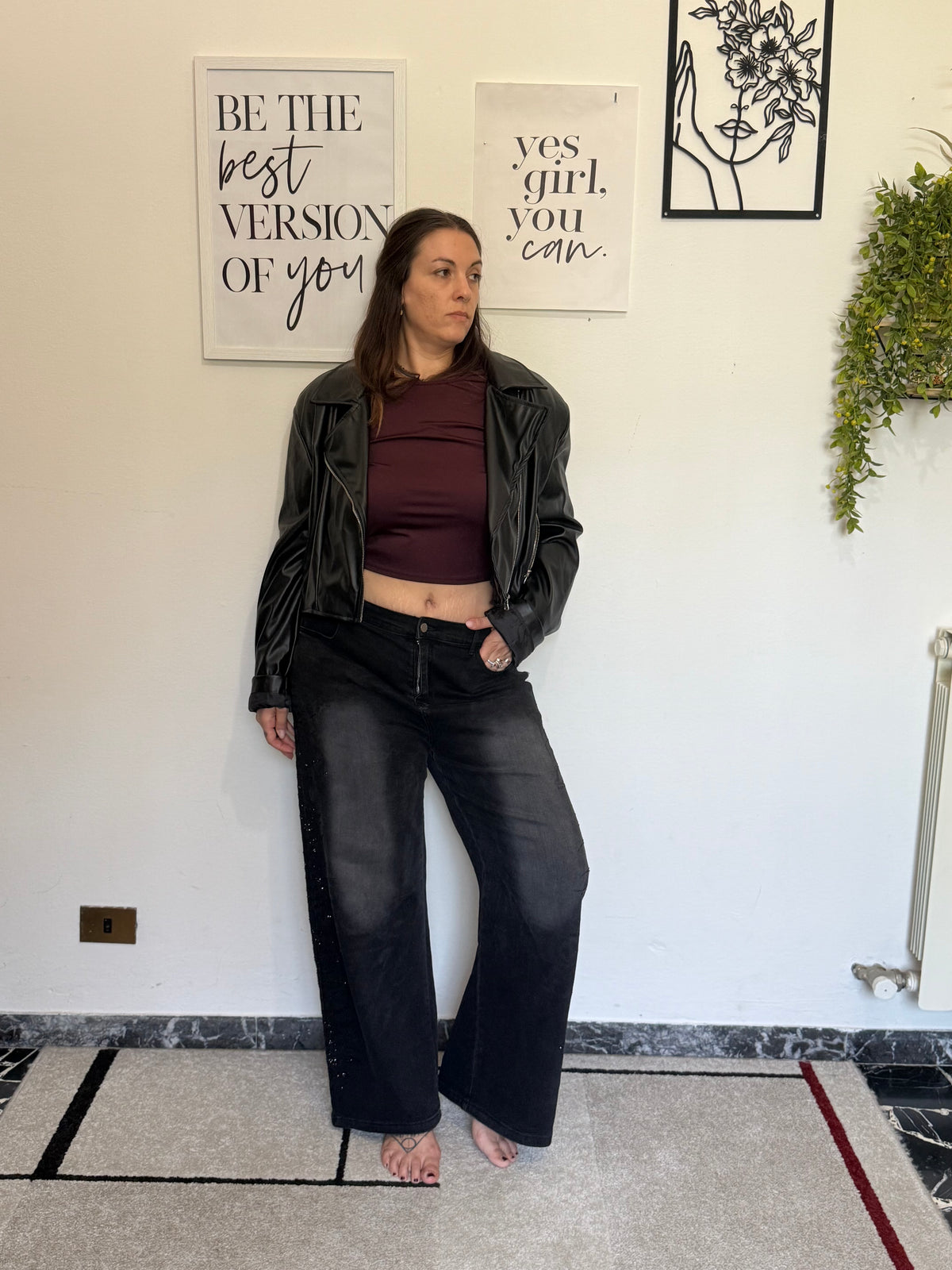 GIACCA BIKER IN ECOPELLE CURVY
