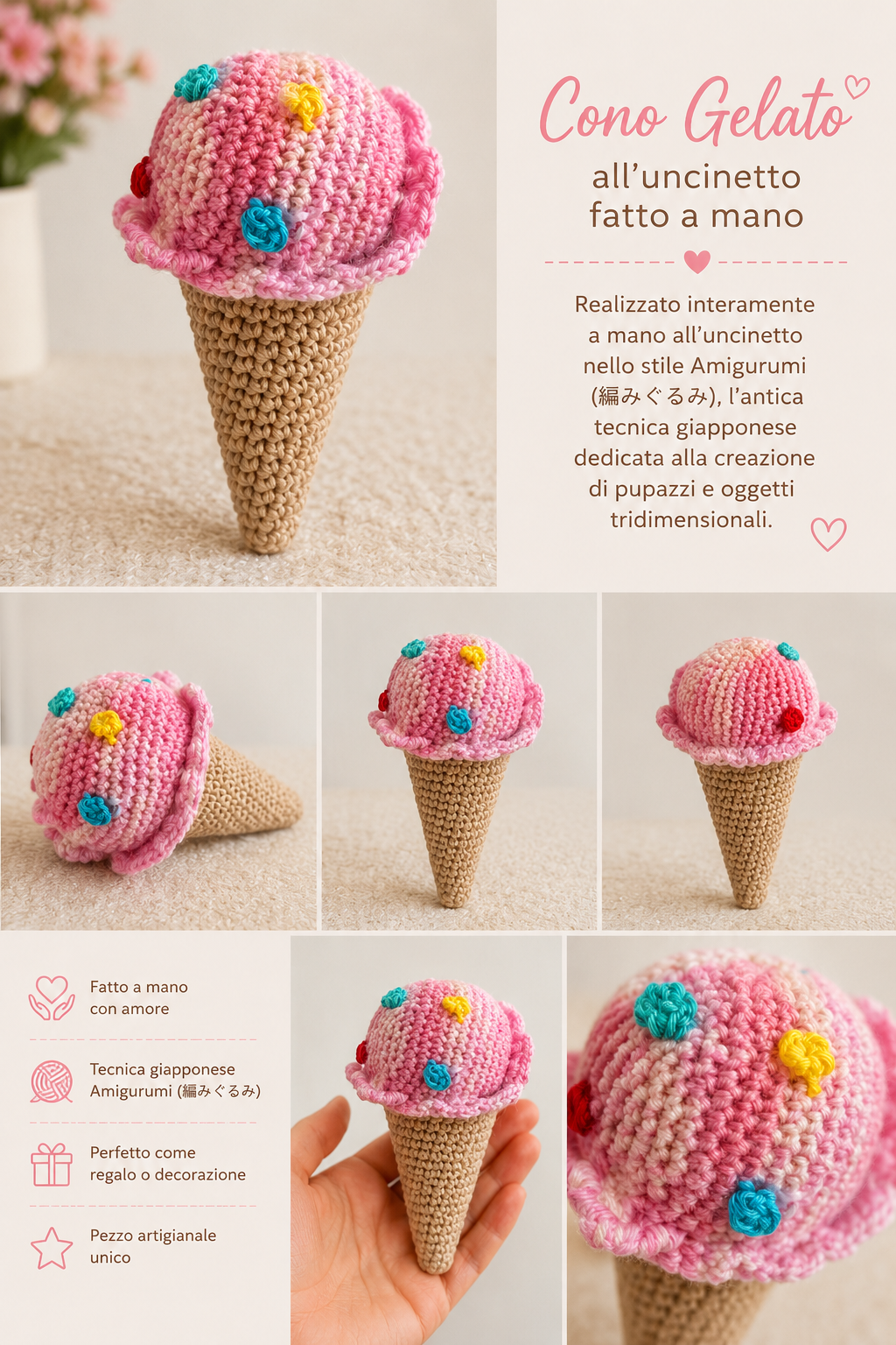 🍦 Charm Gelato Amigurumi