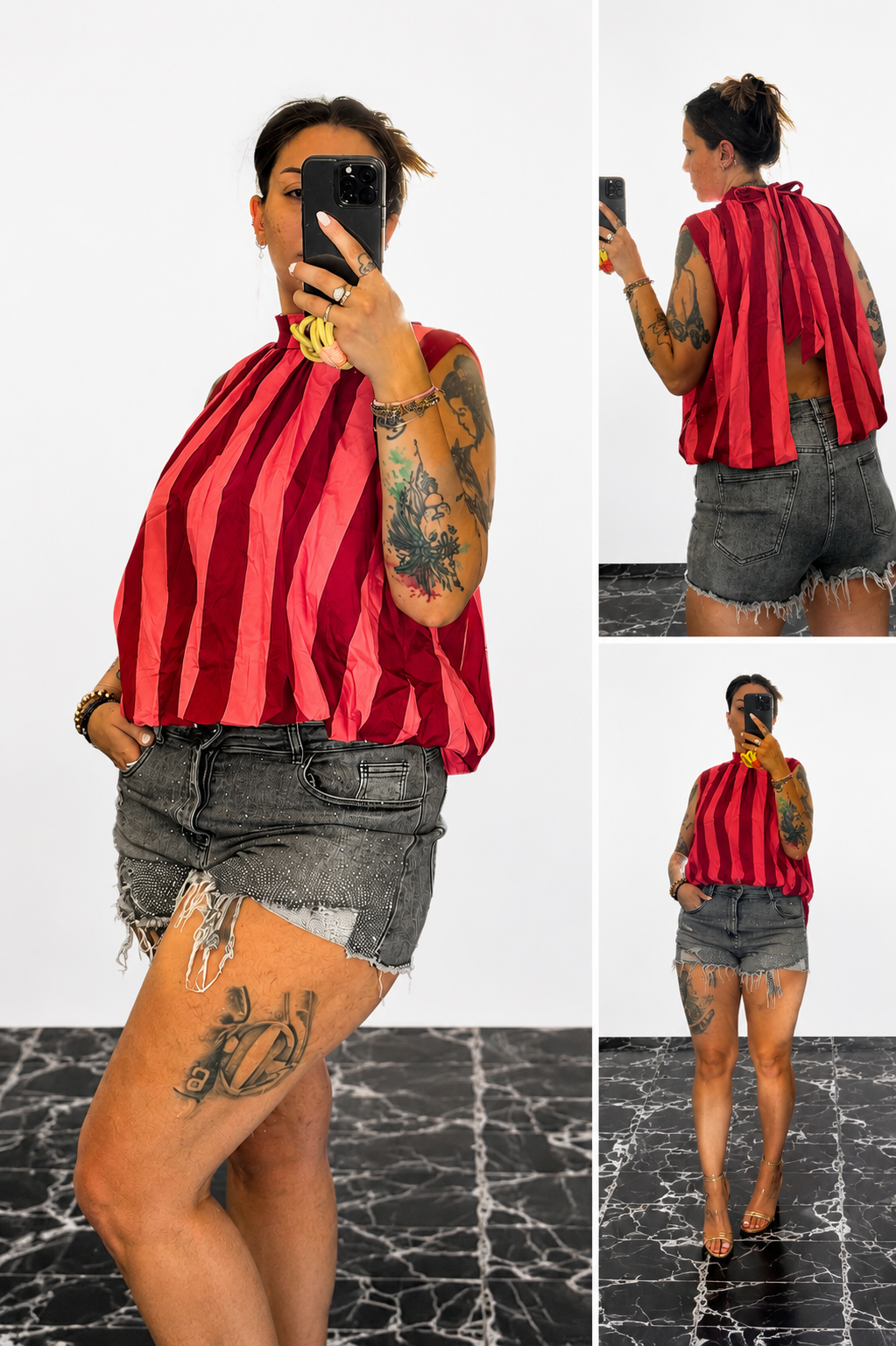 Canotta Righe con Fiocco (slim)
