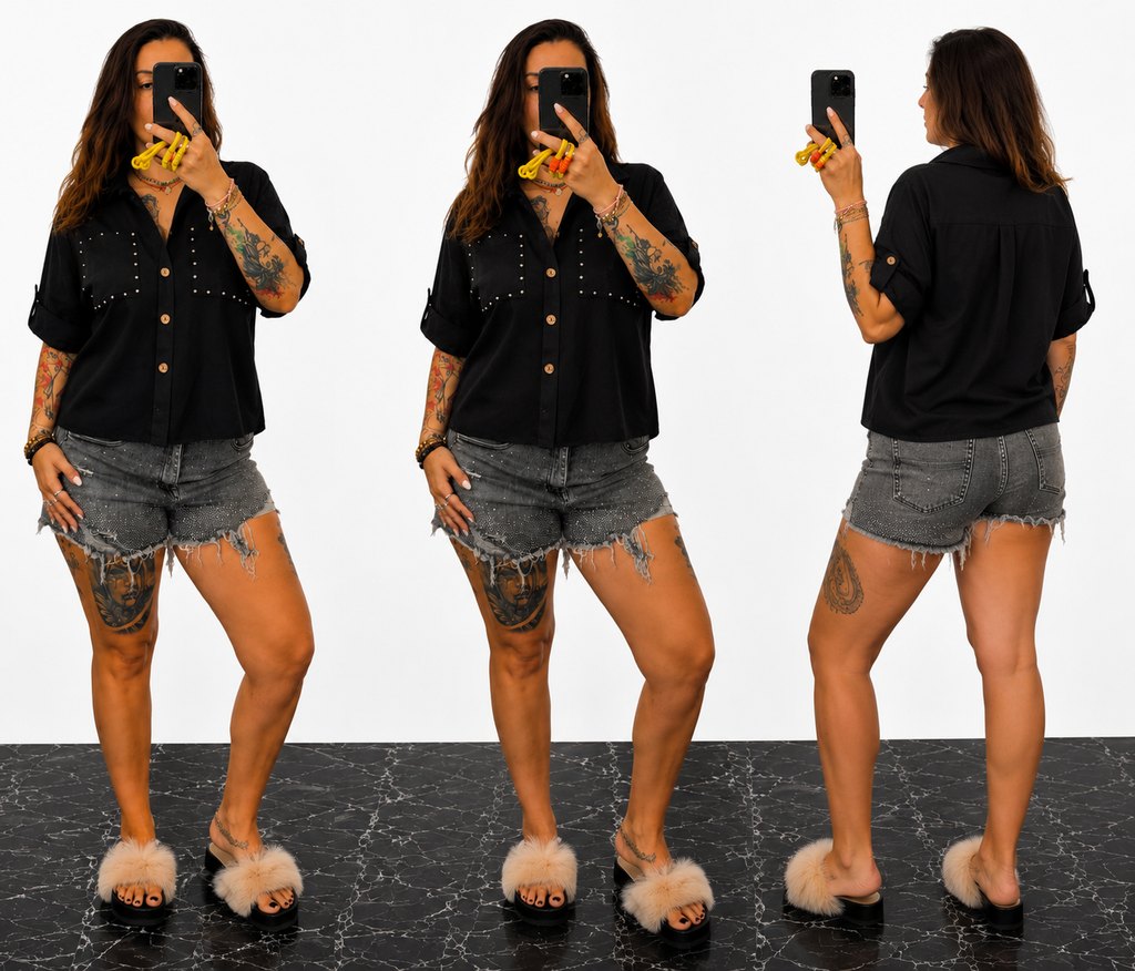 Camicia con Borchie (slim)