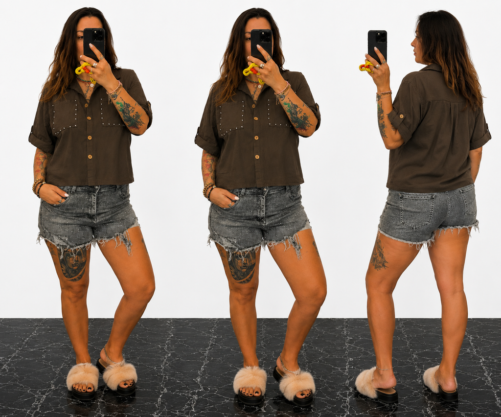 Camicia con Borchie (slim)