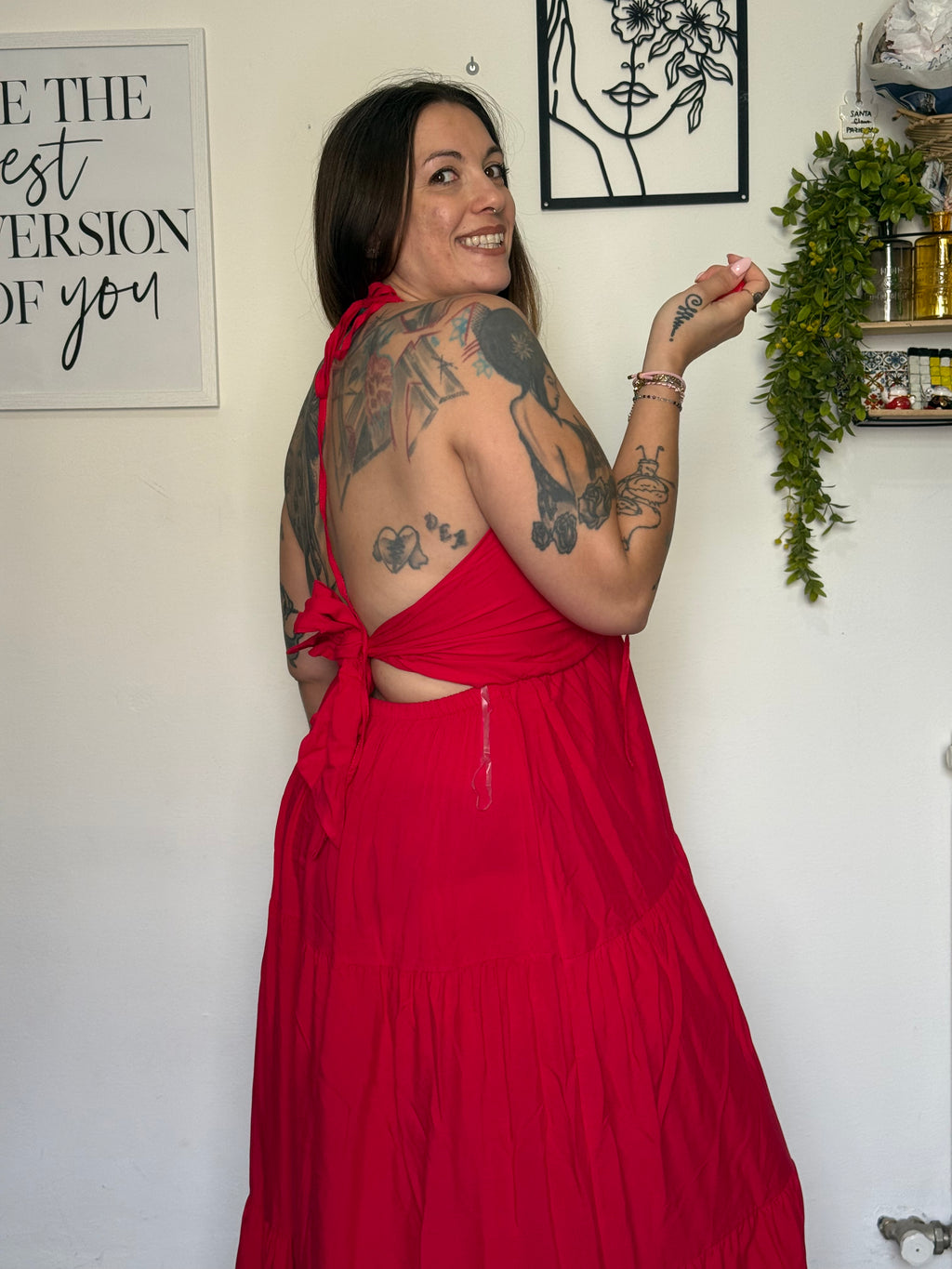 Abito Lungo Curvy Arricciato
