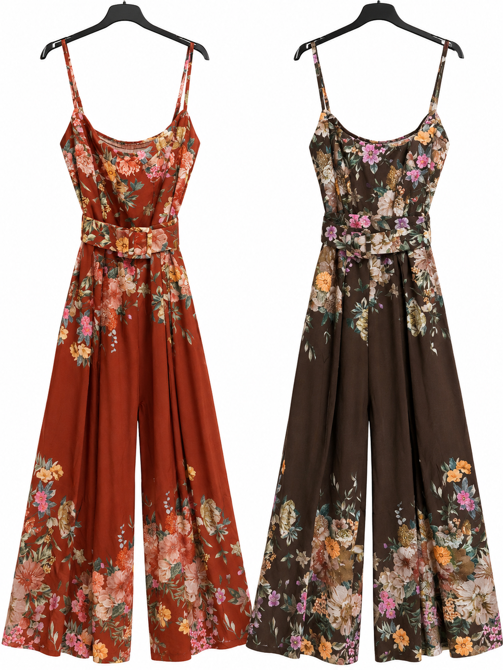 Tutina Floreale con Cintura (Slim)