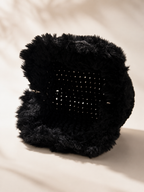 🖤 Clutch in filato di lycra e pelliccia