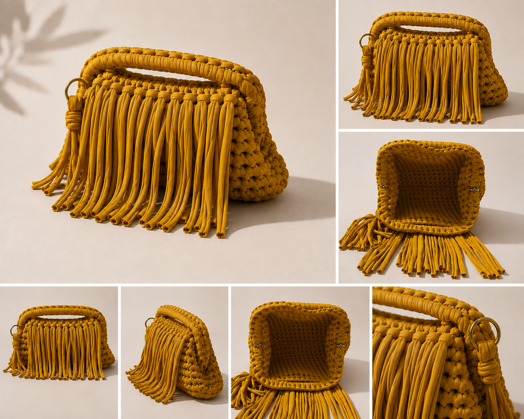 Clutch in filo fettuccia