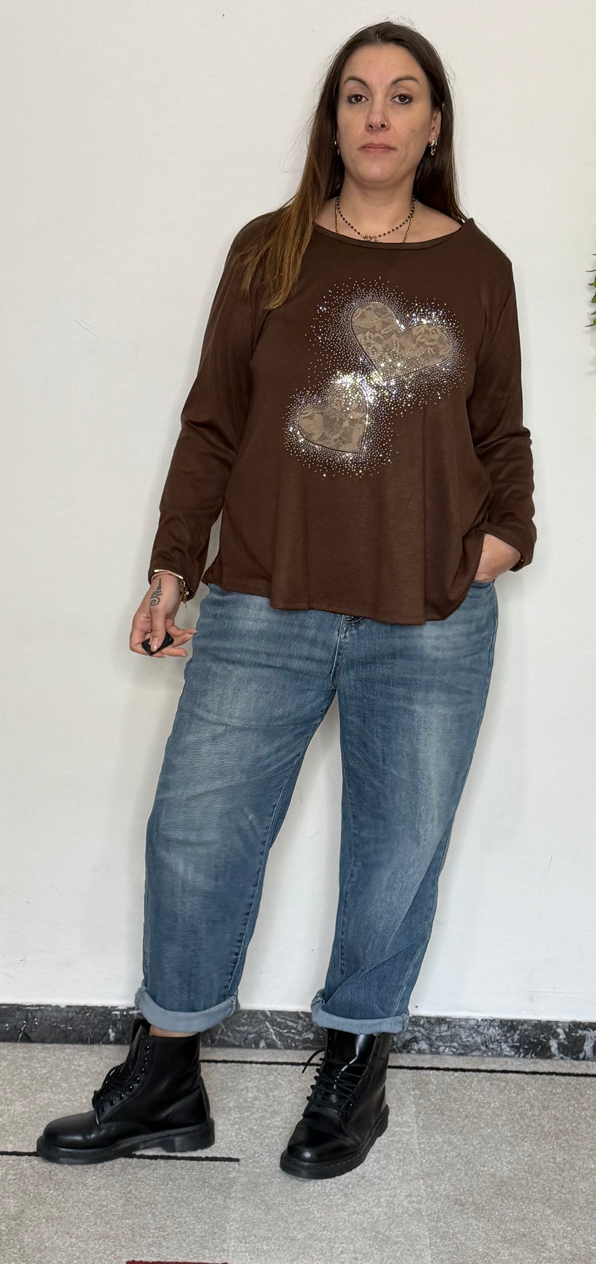 Maglia "Venere" con Cuori Gioiello