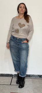 Maglia "Venere" con Cuori Gioiello