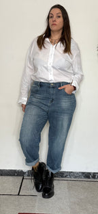 Camicia Oversize "Eos" in Pure Cotone
