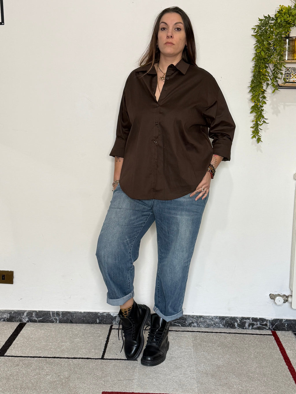 Camicia Oversize "Eos" in Pure Cotone