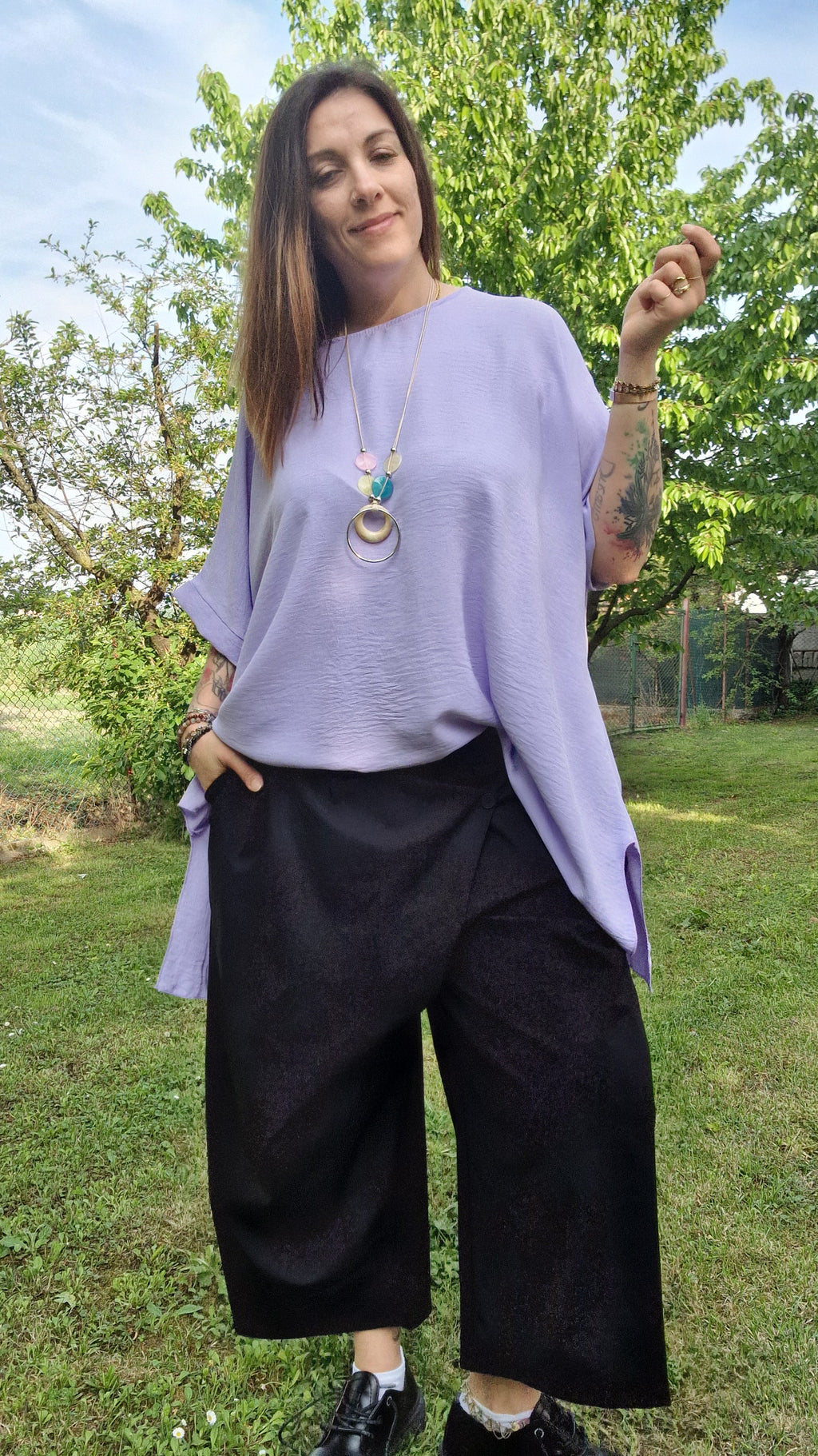 Maxi T-Shirt con Collana Easy Style