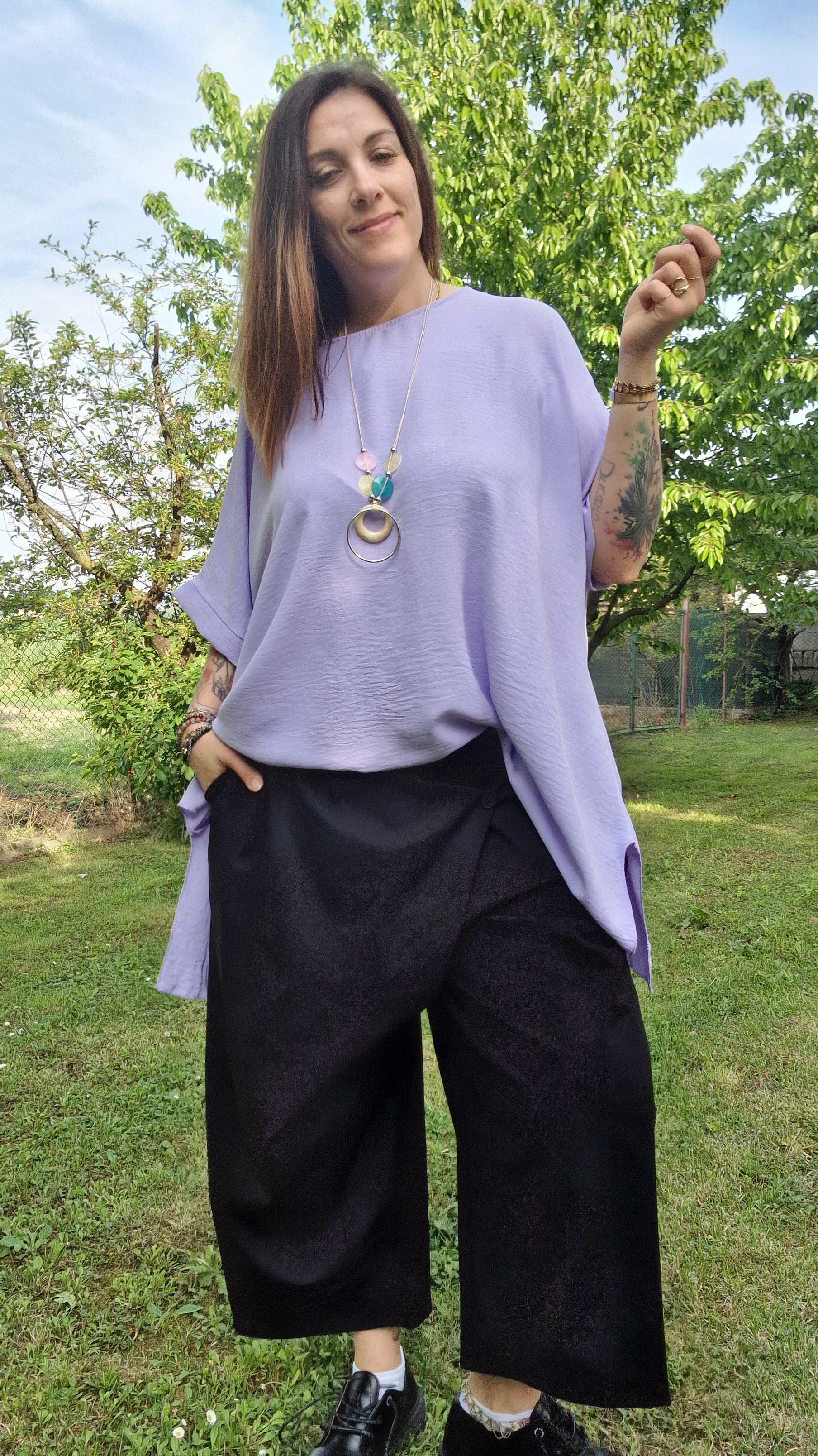 Maxi T-Shirt con Collana Easy Style