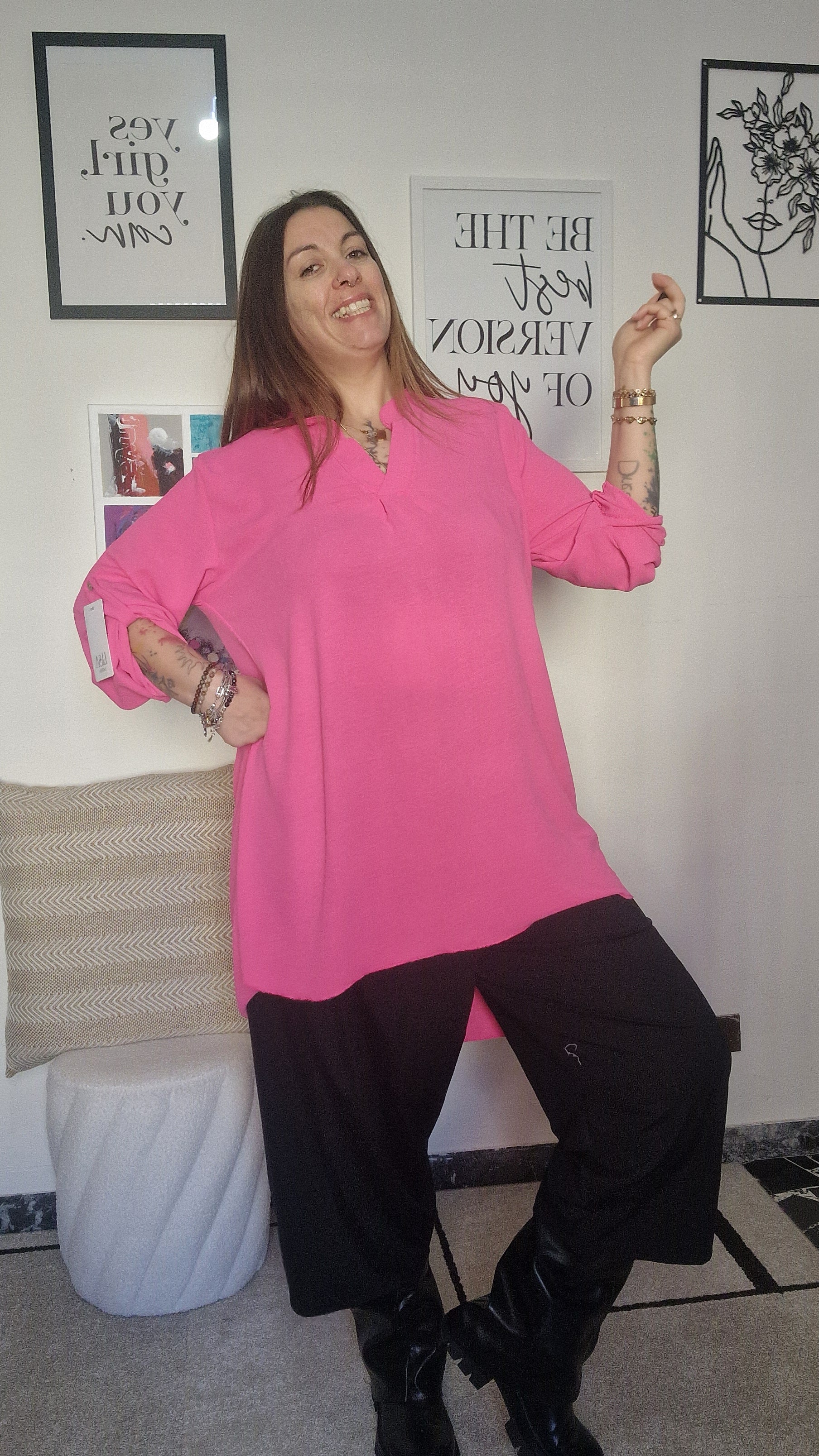 Camicia Lunga "Flowy & Versatile" – Eleganza Fluida