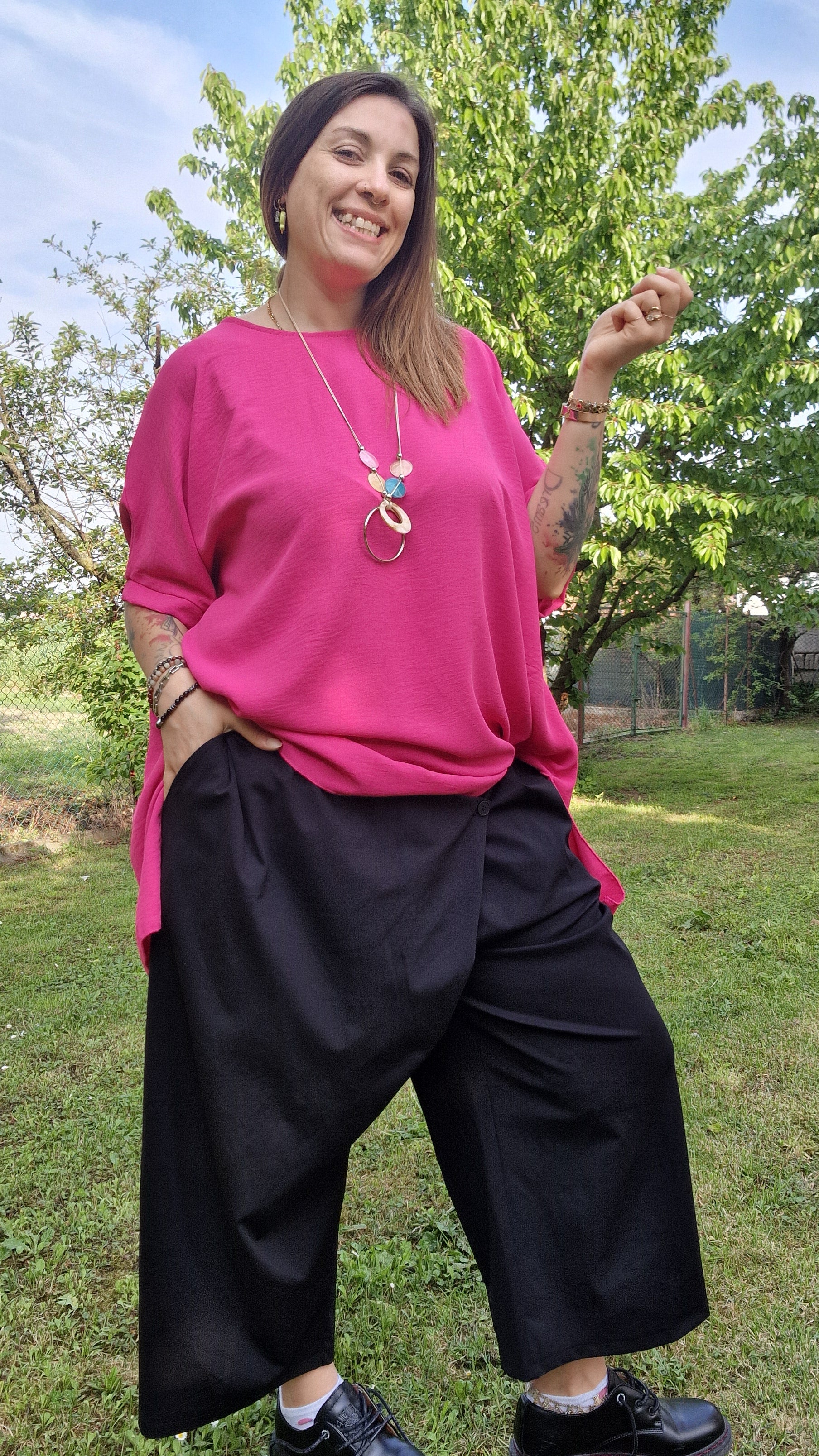 Maxi T-Shirt con Collana Easy Style
