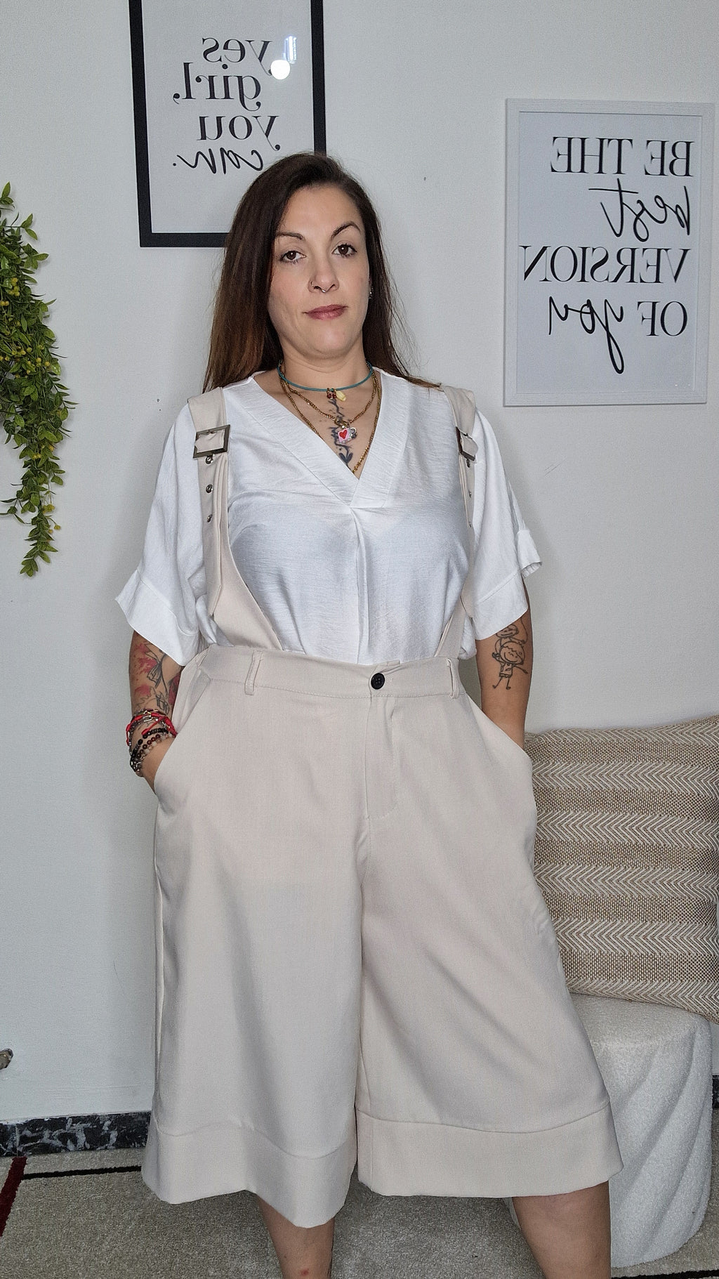 SALOPETTE CON BRETELLE REGOLABILI – Curvy