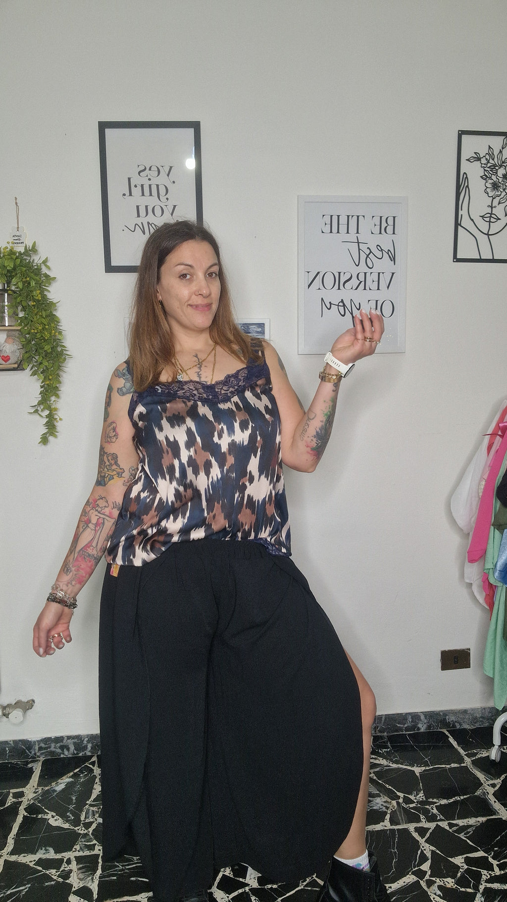 Pantalone Palazzo Spacchi Curvy
