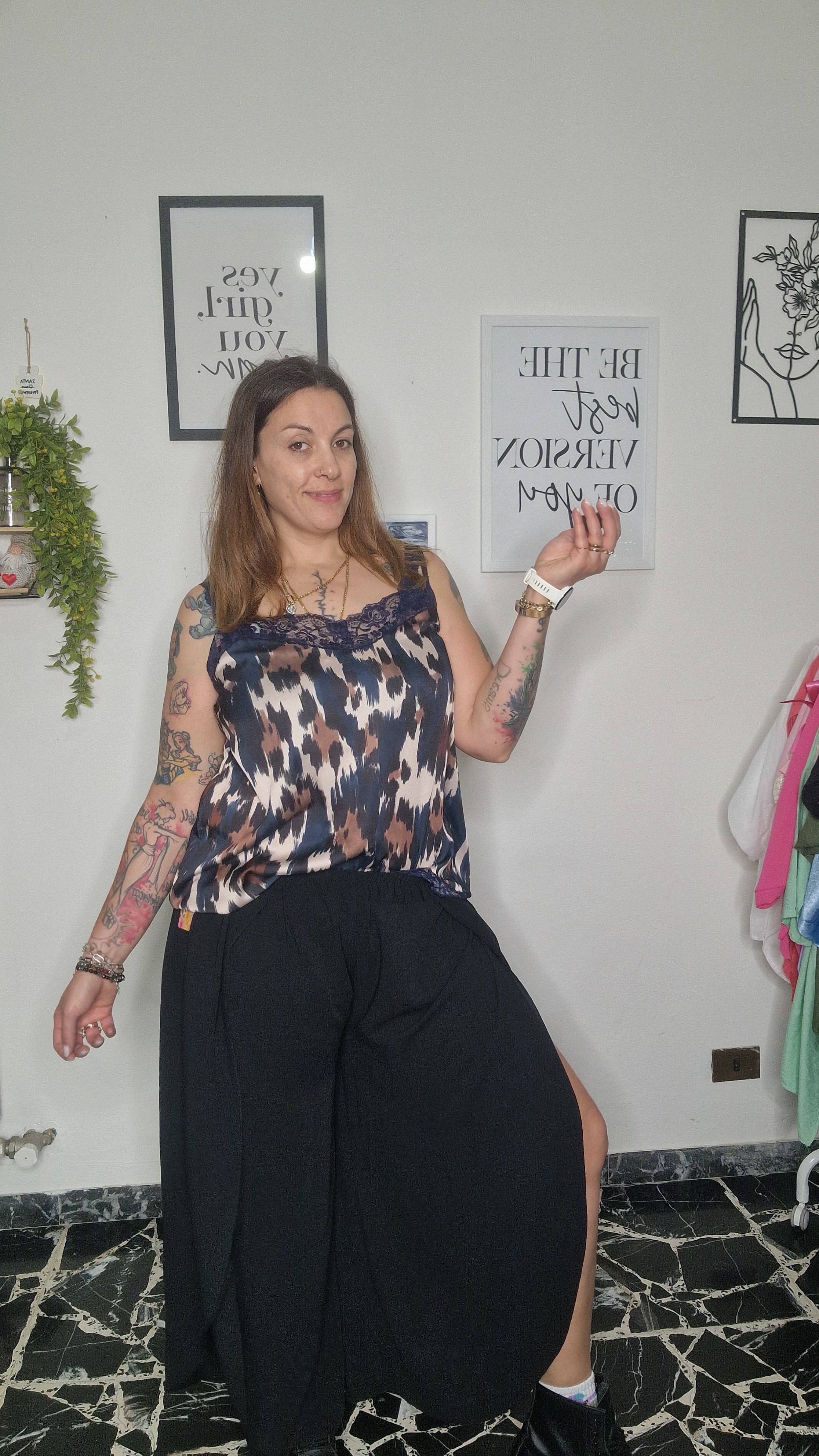 Pantalone Palazzo Spacchi Curvy