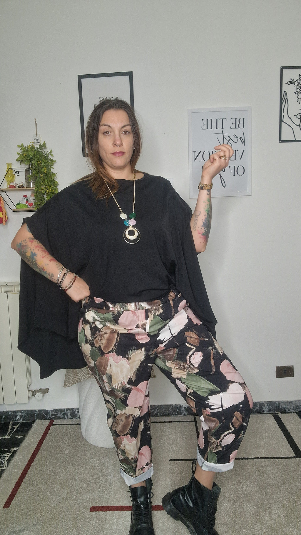 Pantalone fantasia Linea 158c