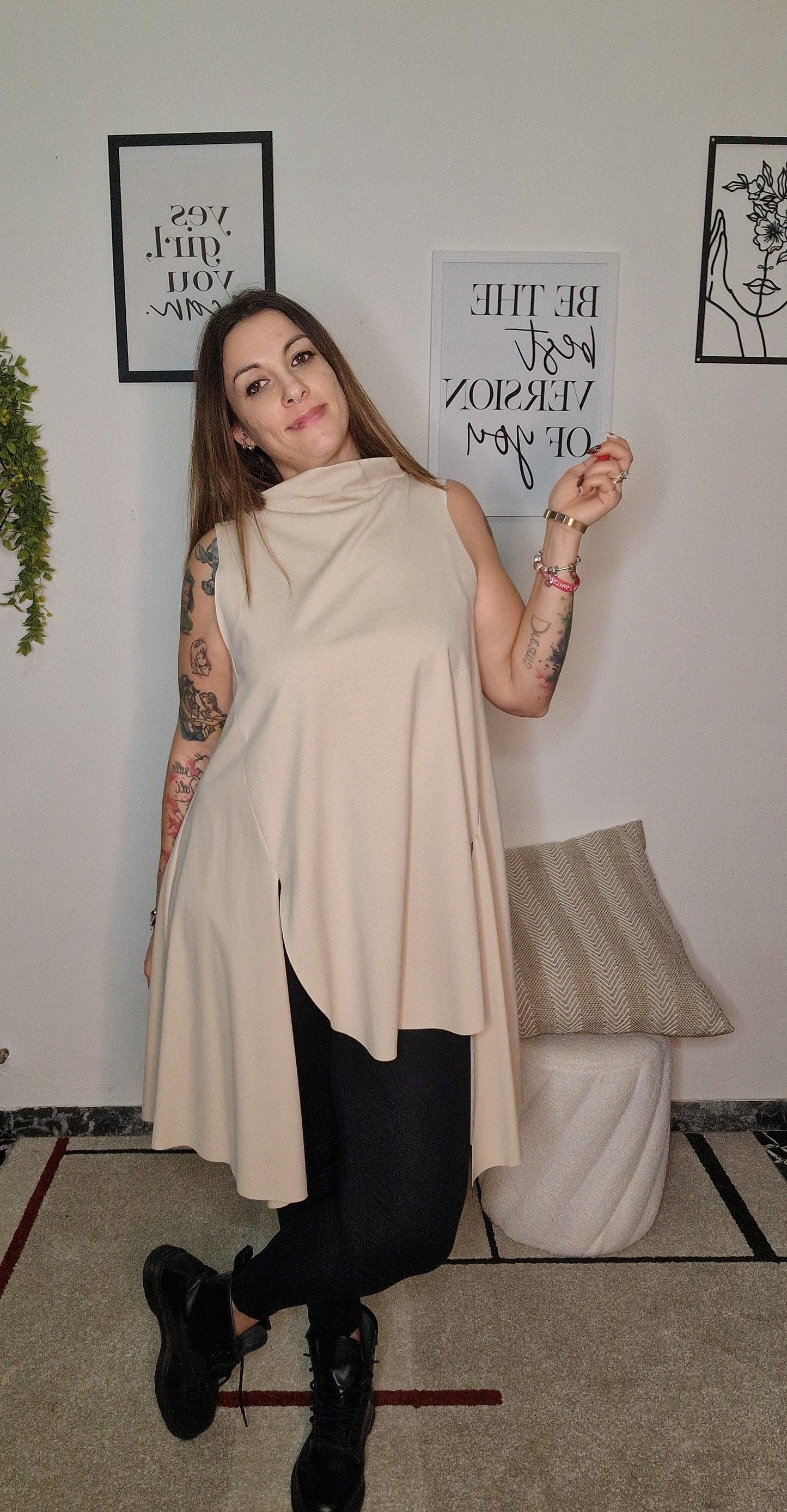 Maxi Maglia Glicine – Asymmetric Drape